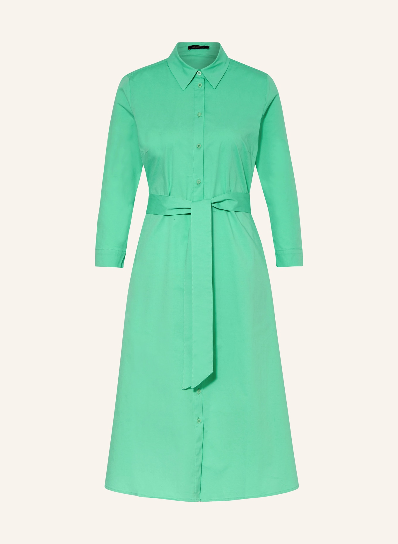 MORE & MORE Shirt dress with 3/4 sleeves, Color: GREEN (Image 1)