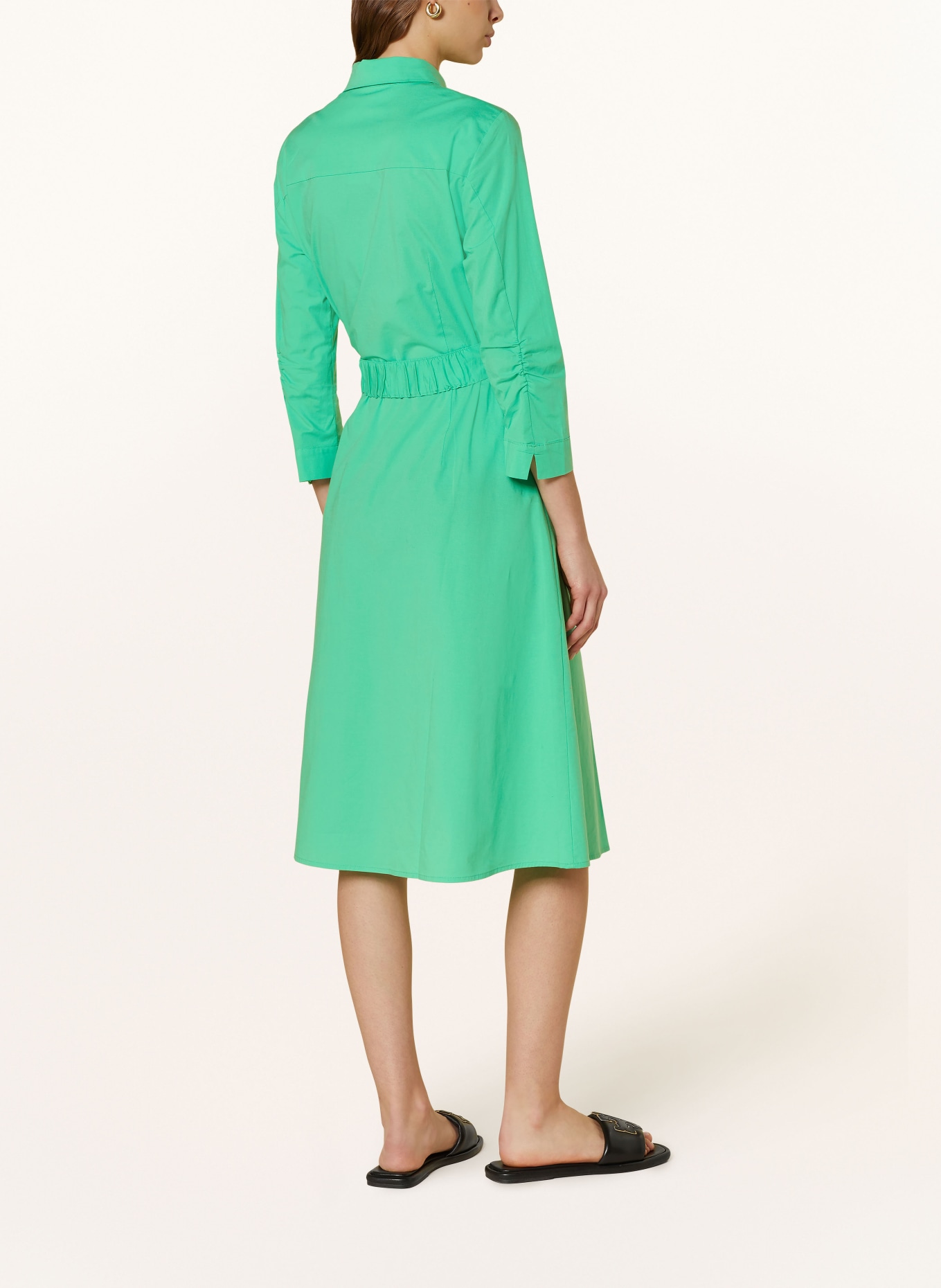 MORE & MORE Shirt dress with 3/4 sleeves, Color: GREEN (Image 3)