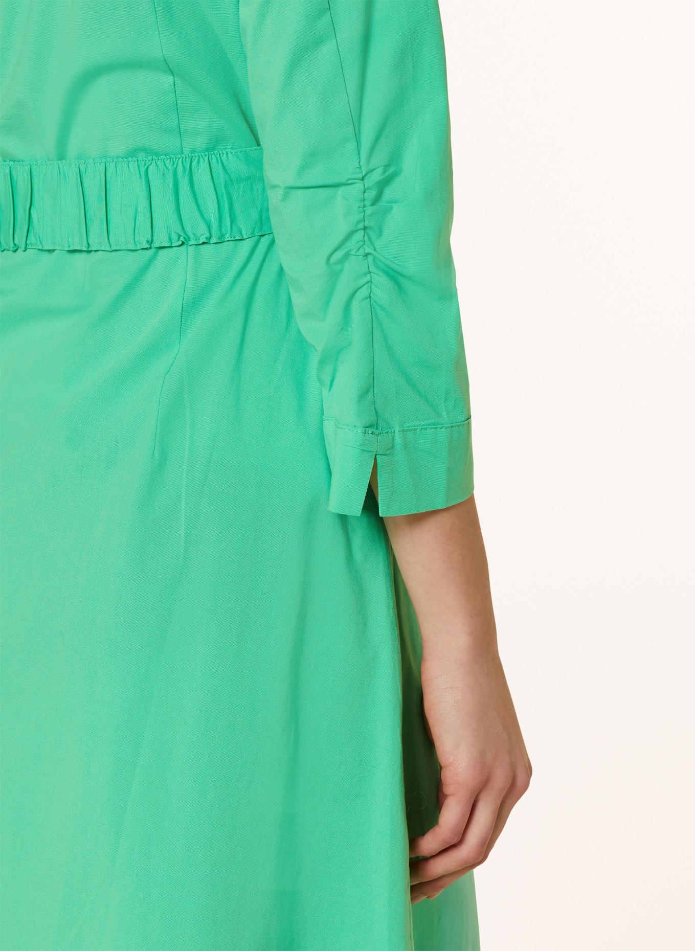 MORE & MORE Shirt dress with 3/4 sleeves, Color: GREEN (Image 5)