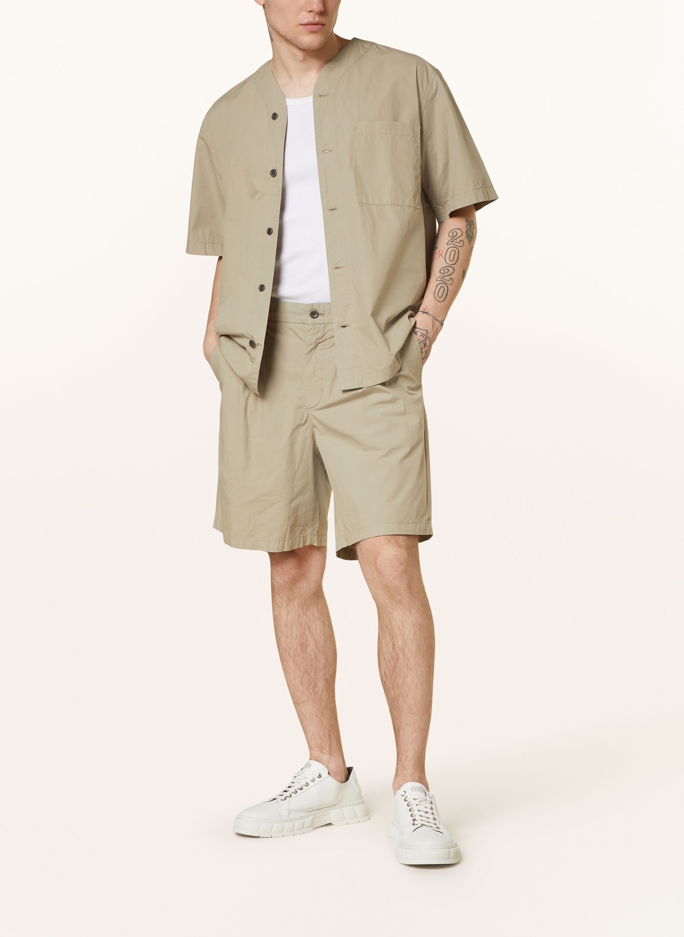 NORSE PROJECTS Short sleeve shirt ERWIN comfort fit, Color: KHAKI (Image 2)