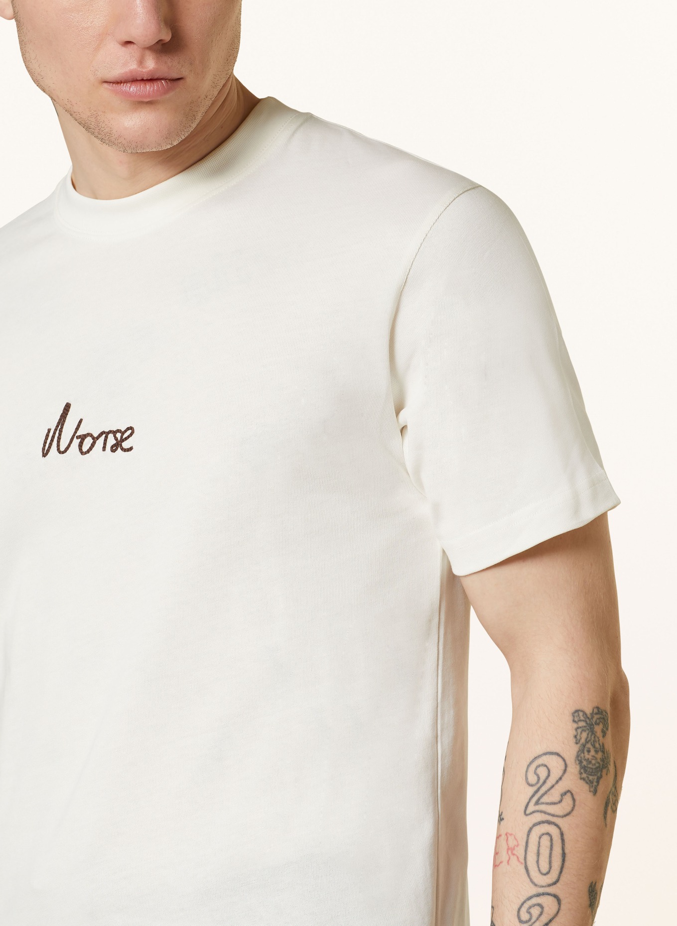 NORSE PROJECTS T-shirt JOHANNES, Kolor: ECRU (Obrazek 4)