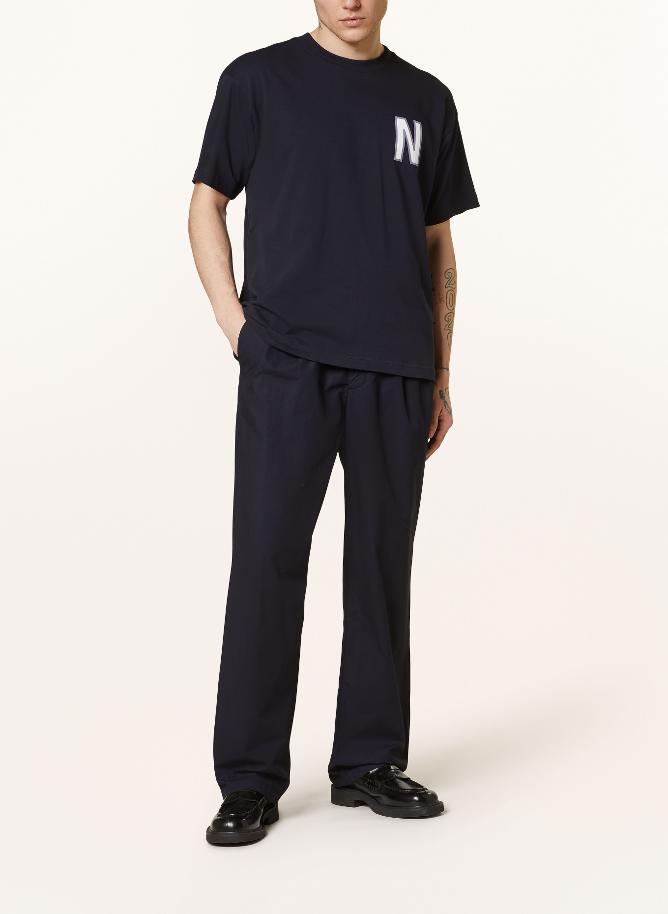 NORSE PROJECTS T-shirt SIMON, Color: DARK BLUE (Image 2)