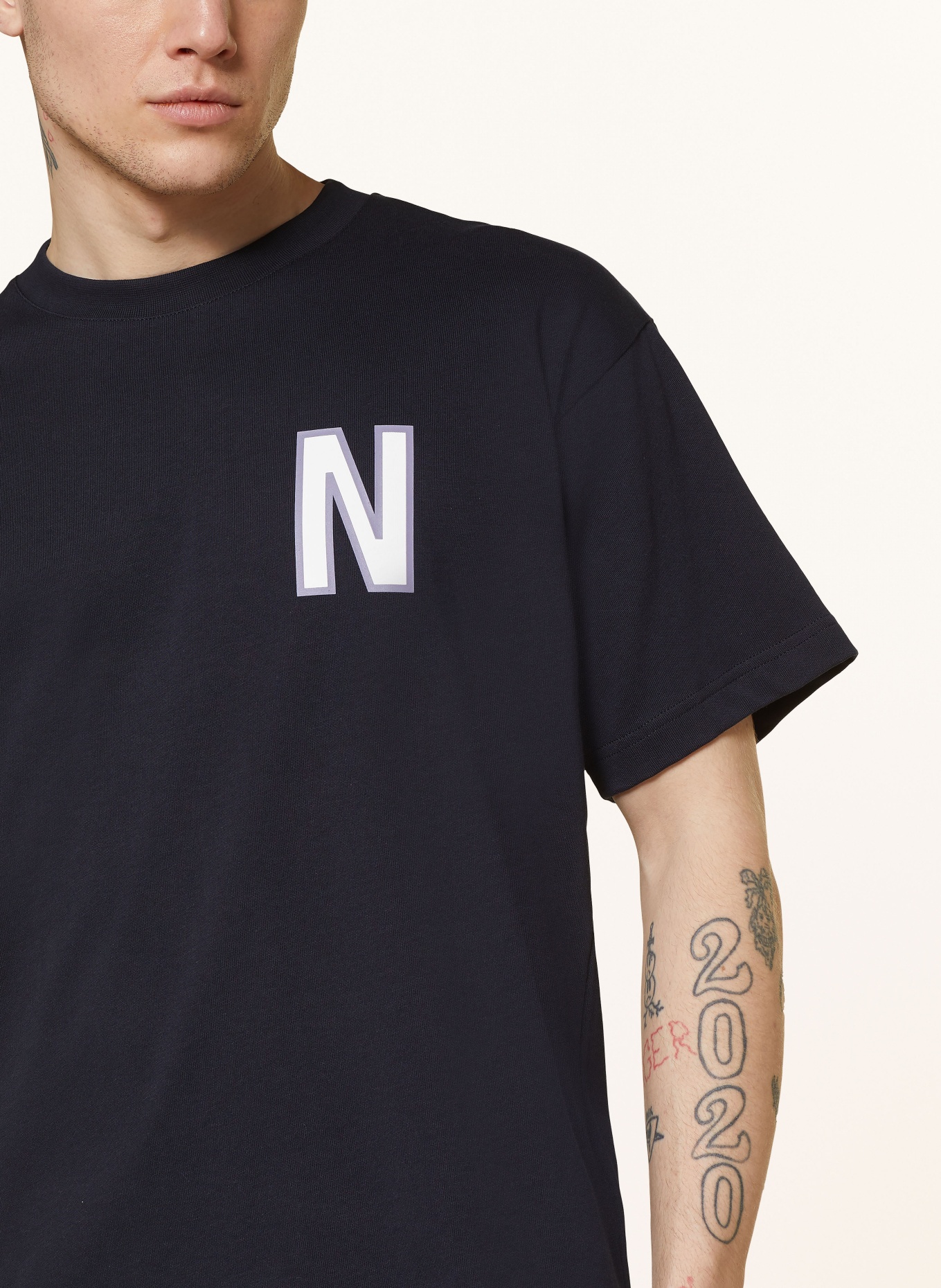 NORSE PROJECTS T-shirt SIMON, Kolor: GRANATOWY (Obrazek 4)