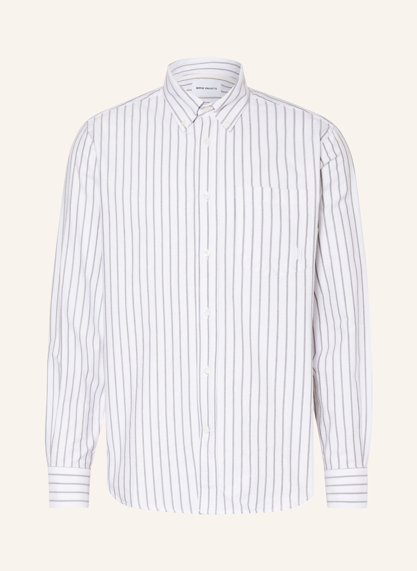 NORSE PROJECTS Shirt comfort fit, Color: WHITE/ GREEN (Image 1)