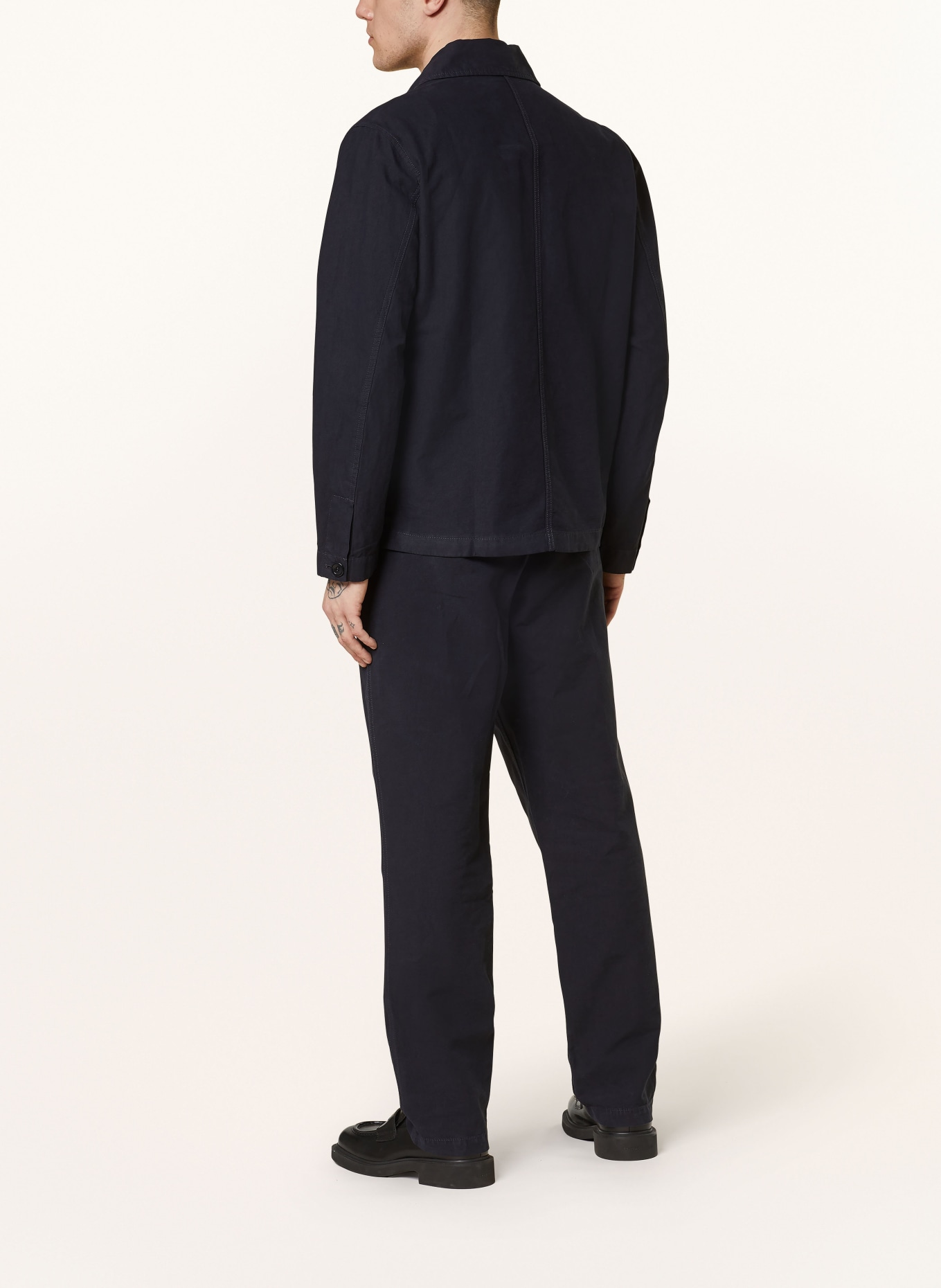 NORSE PROJECTS Overshirt TYGE with linen, Color: DARK BLUE (Image 3)