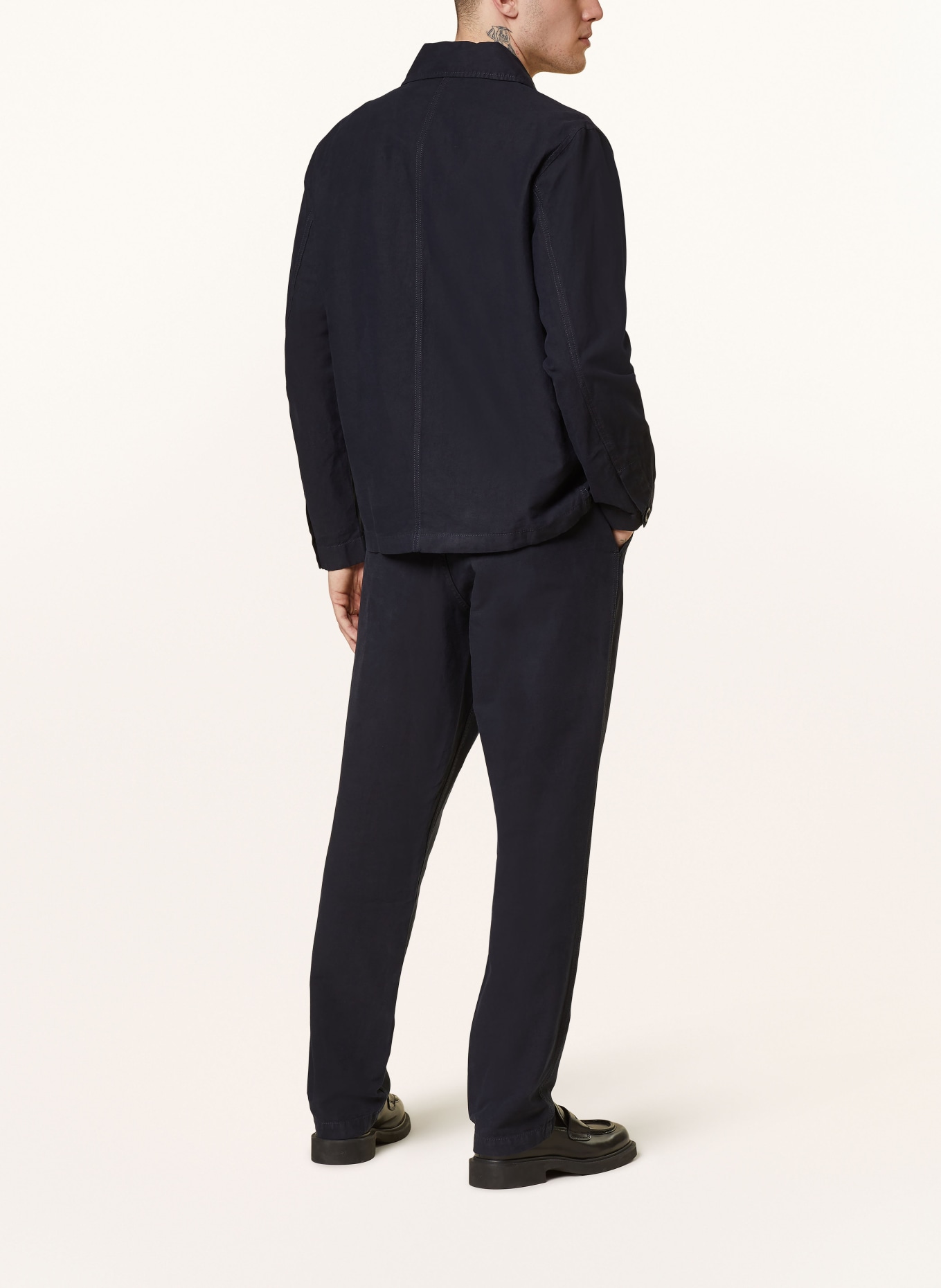 NORSE PROJECTS Chinos EZRA relaxed fit with linen, Color: DARK BLUE (Image 3)