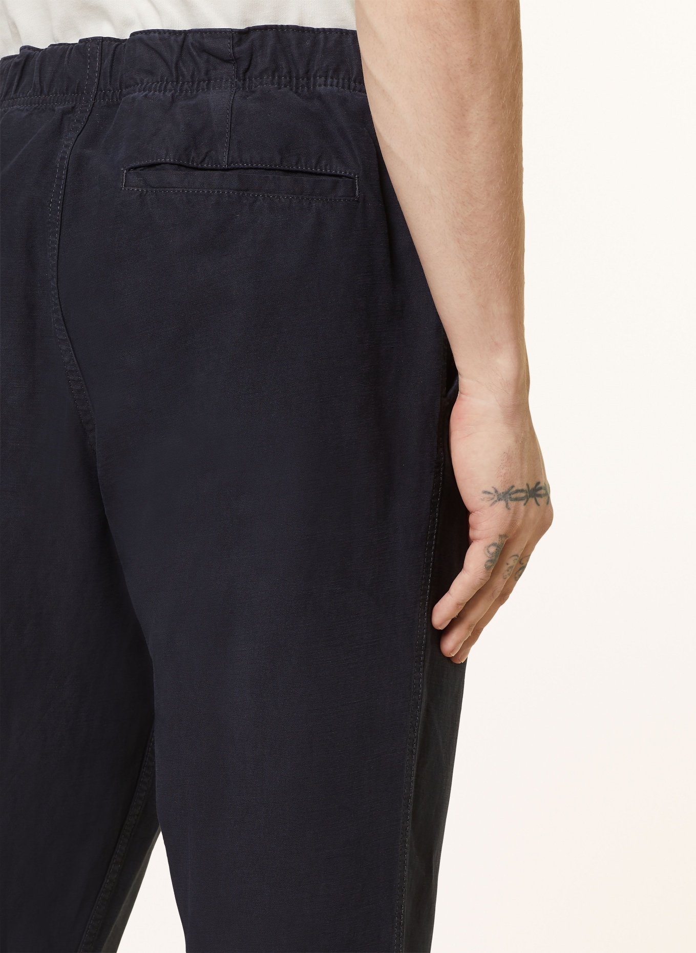 NORSE PROJECTS Chinos EZRA relaxed fit with linen, Color: DARK BLUE (Image 6)