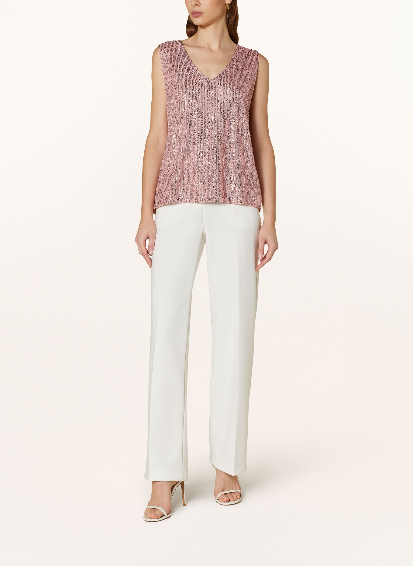 MORE & MORE Top with sequins, Color: 0814 powder rose (Image 2)