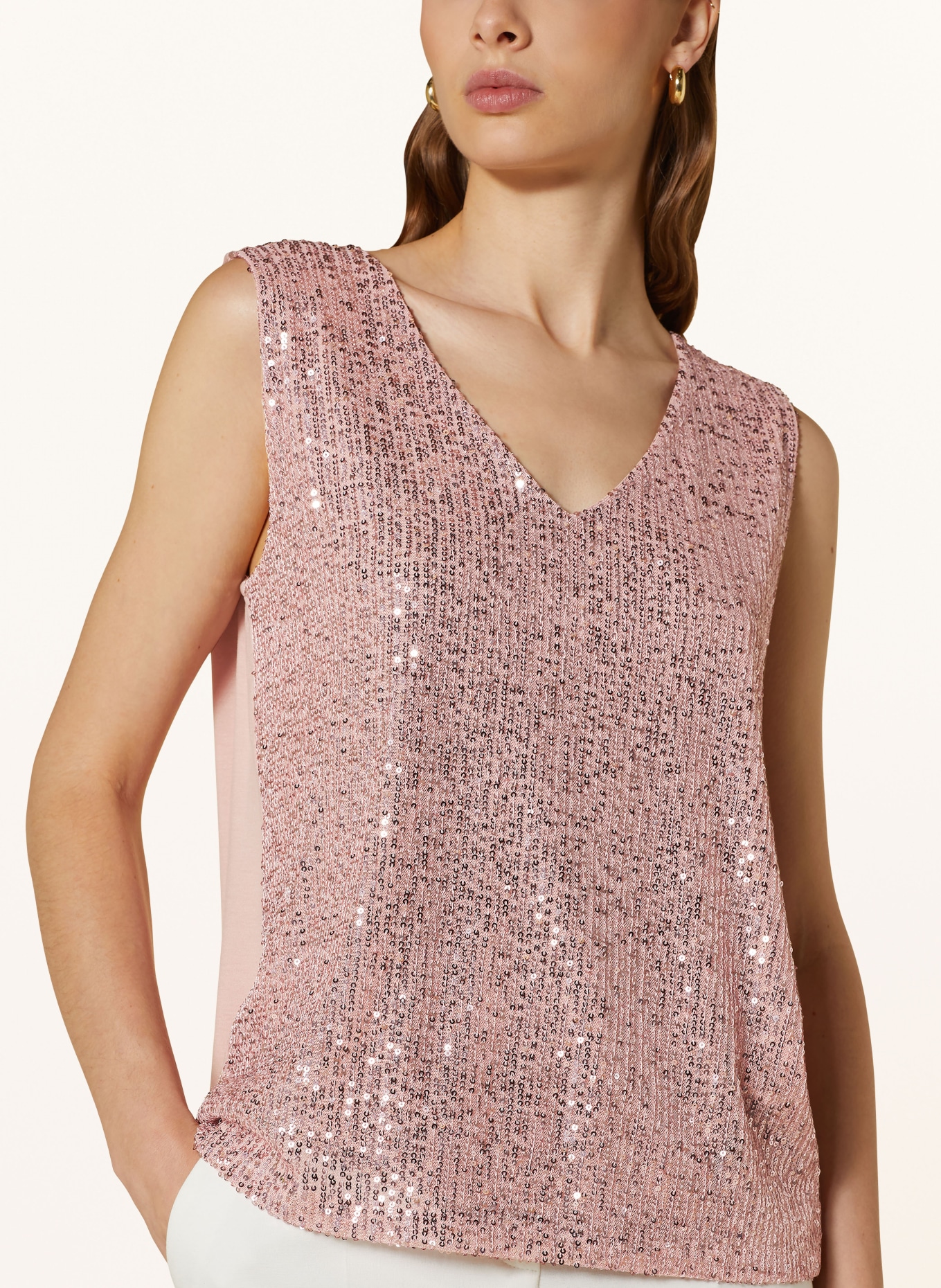MORE & MORE Top with sequins, Color: 0814 powder rose (Image 4)