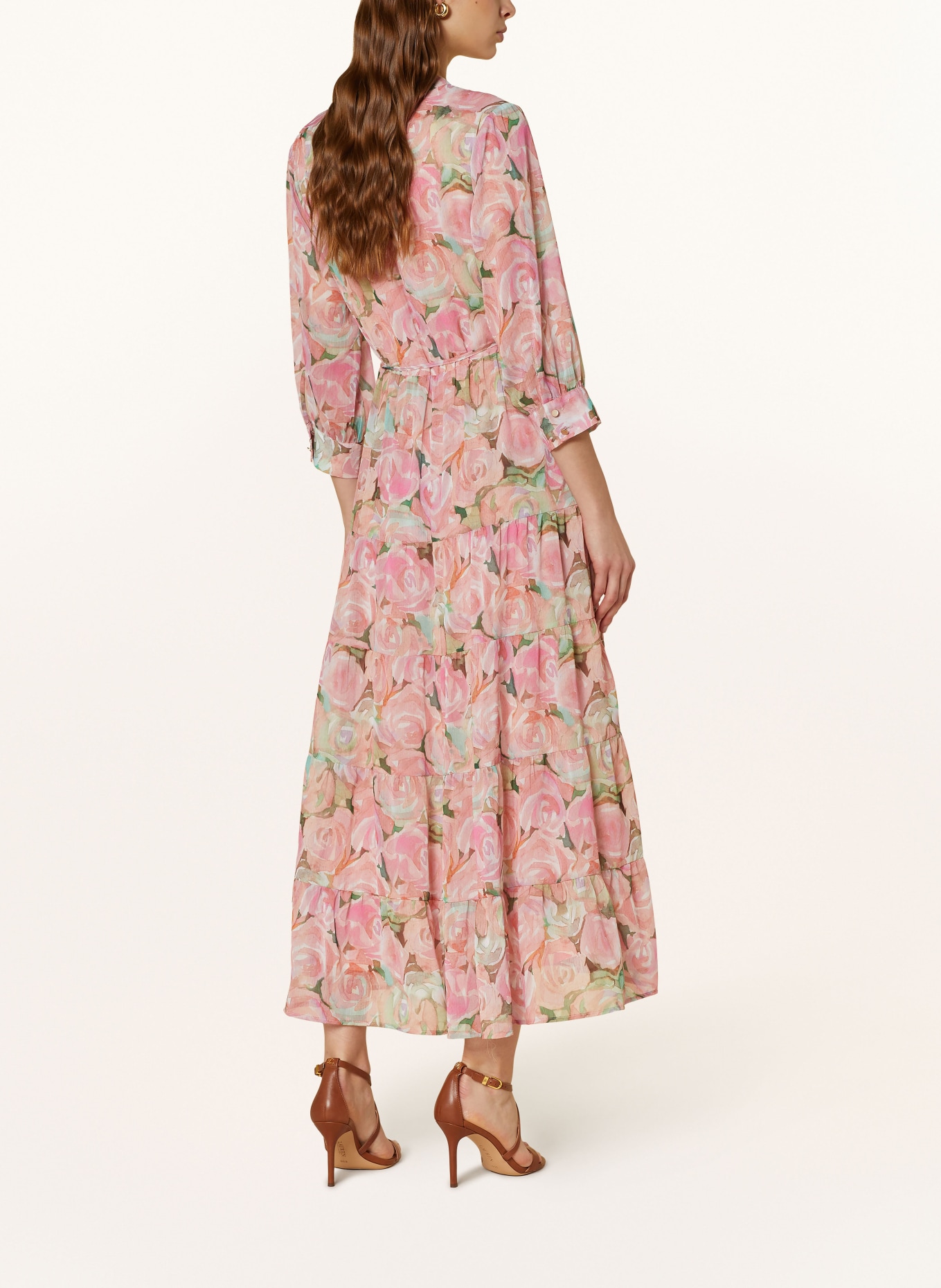MORE & MORE Kleid mit 3/4-Arm, Farbe: ROSA/ GRÜN/ PINK (Bild 3)