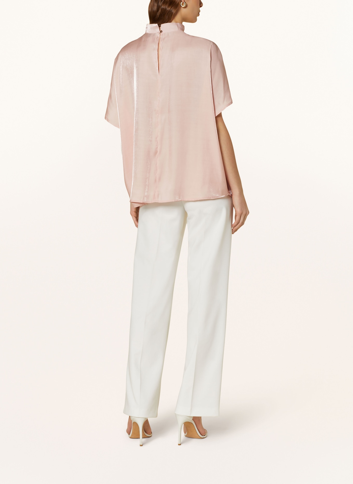 MORE & MORE Shirt blouse in satin, Color: 0814 powder rose (Image 3)