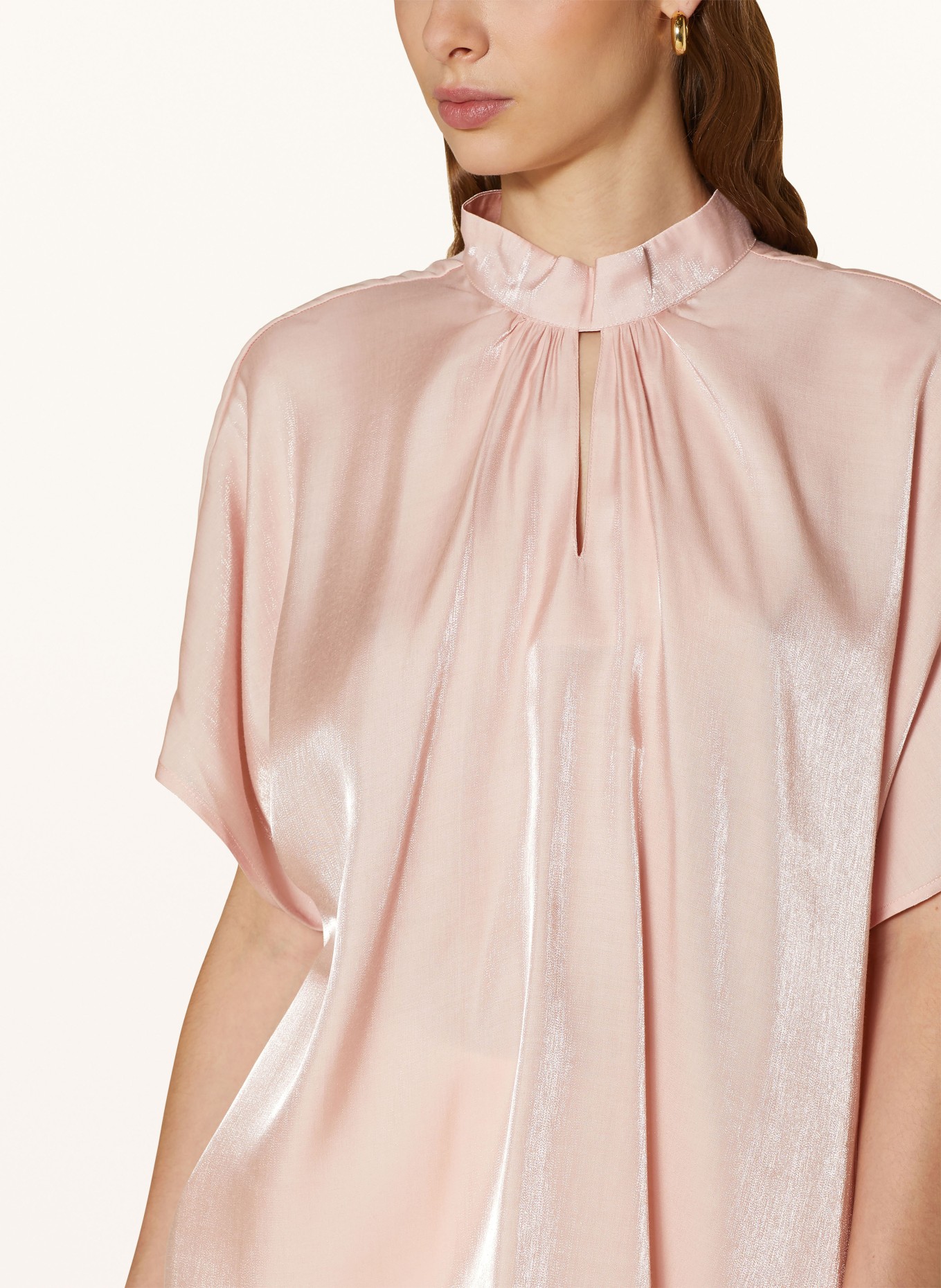 MORE & MORE Shirt blouse in satin, Color: 0814 powder rose (Image 4)