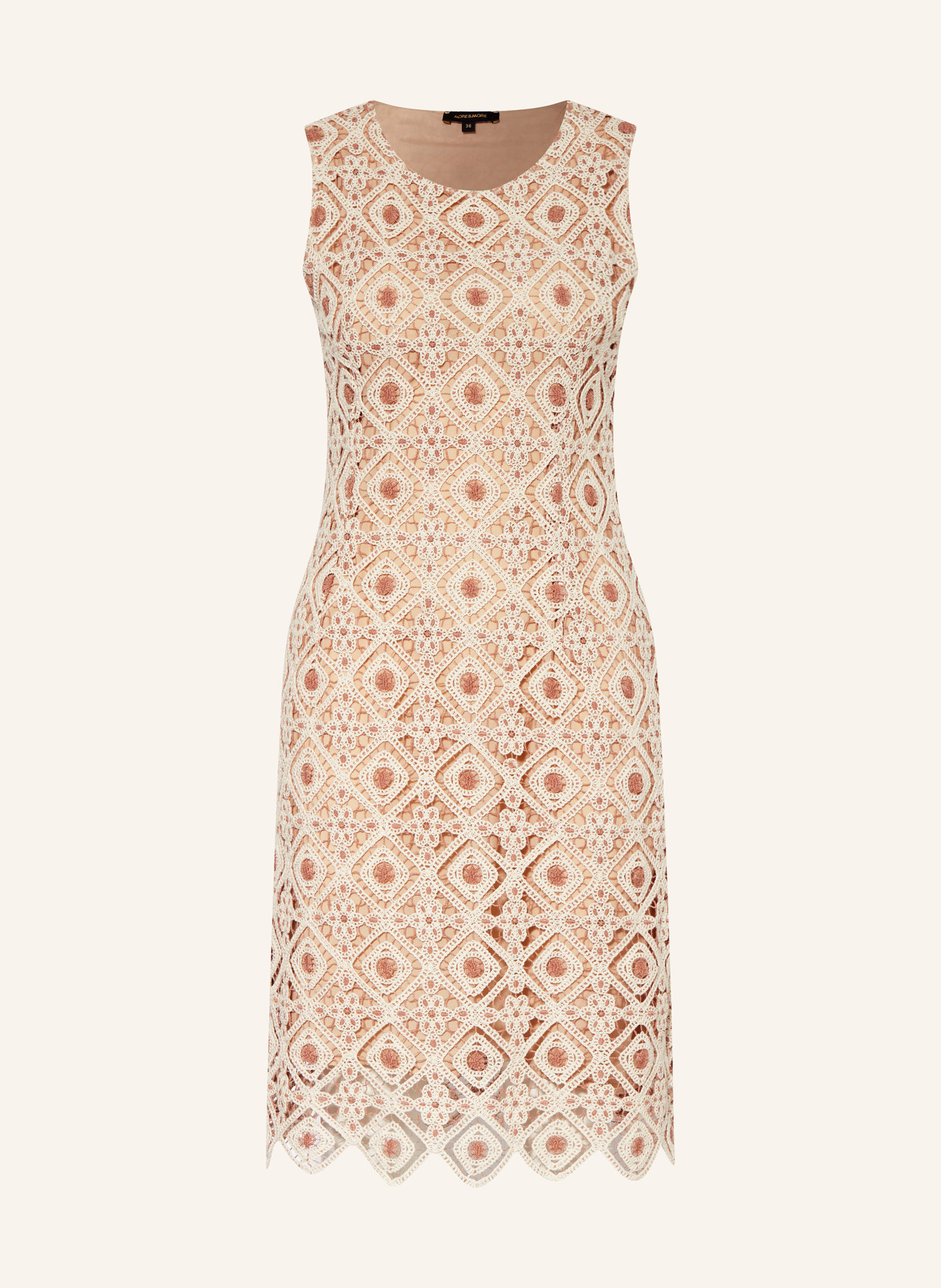 MORE & MORE Lace dress, Color: NUDE/ LIGHT BROWN (Image 1)