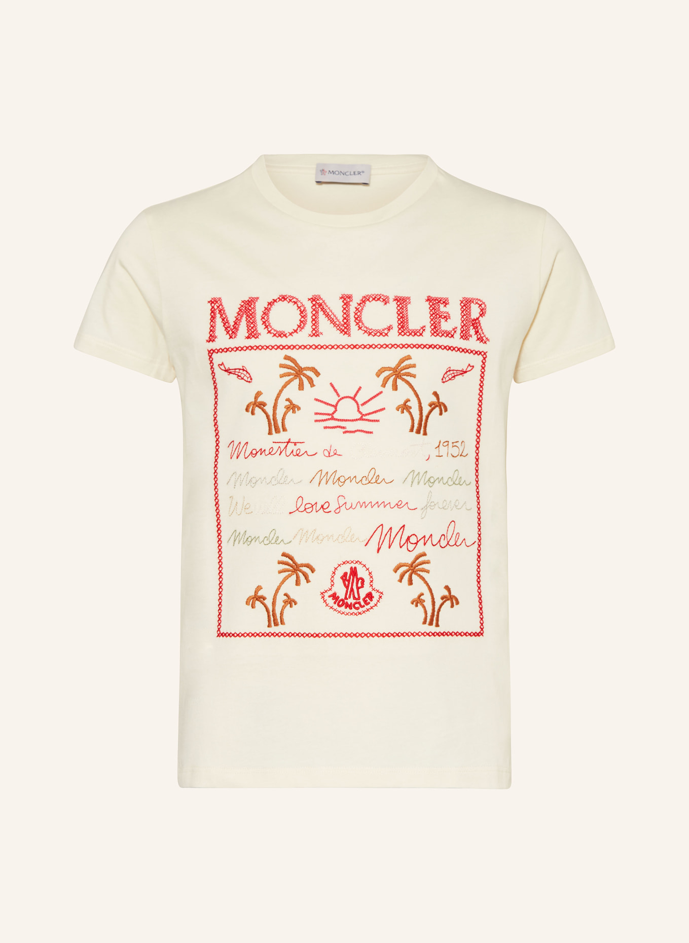 MONCLER enfant T-shirt, Kolor: ECRU (Obrazek 1)