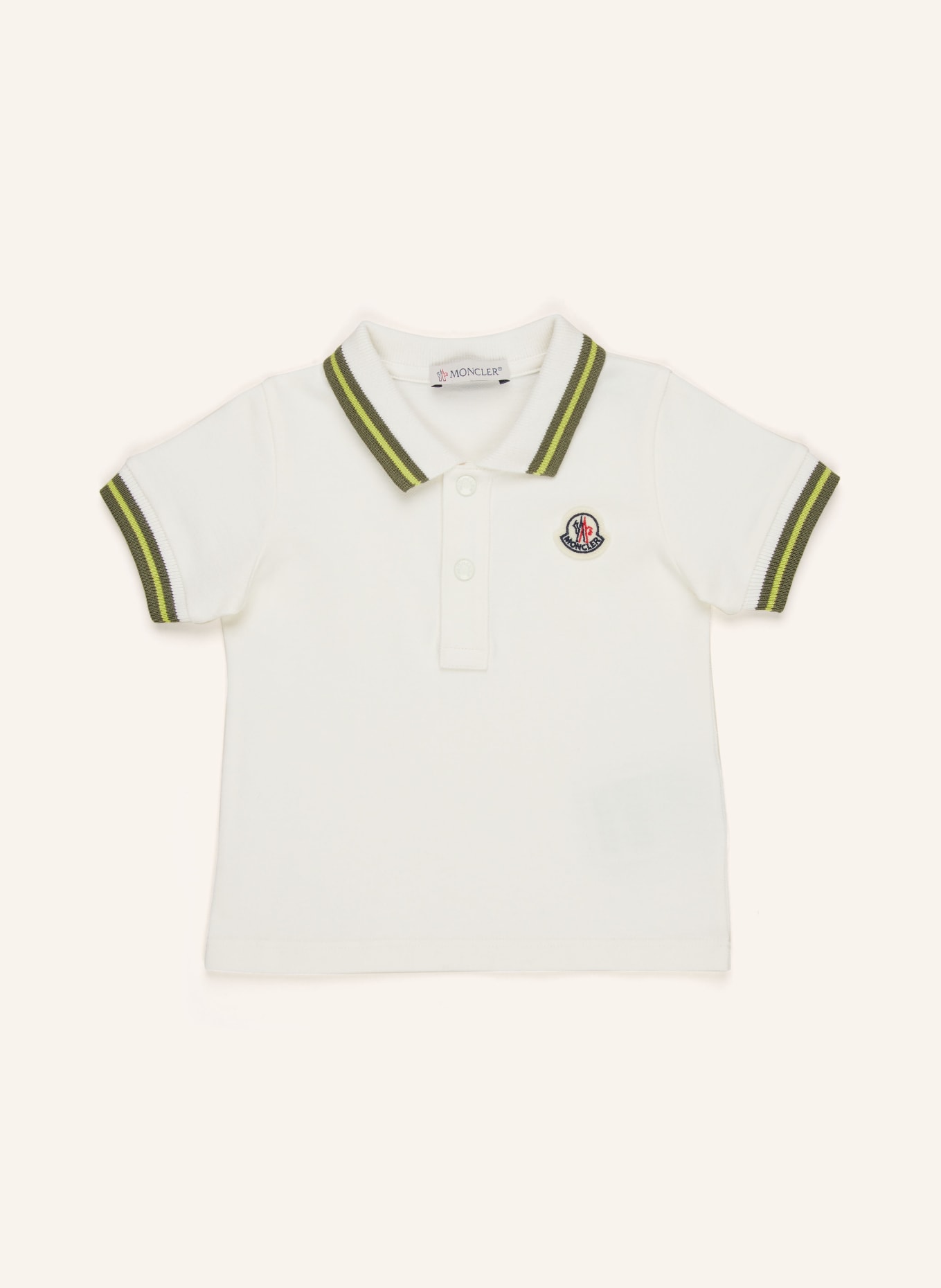 MONCLER enfant Piqué-Poloshirt, Farbe: WEISS (Bild 1)