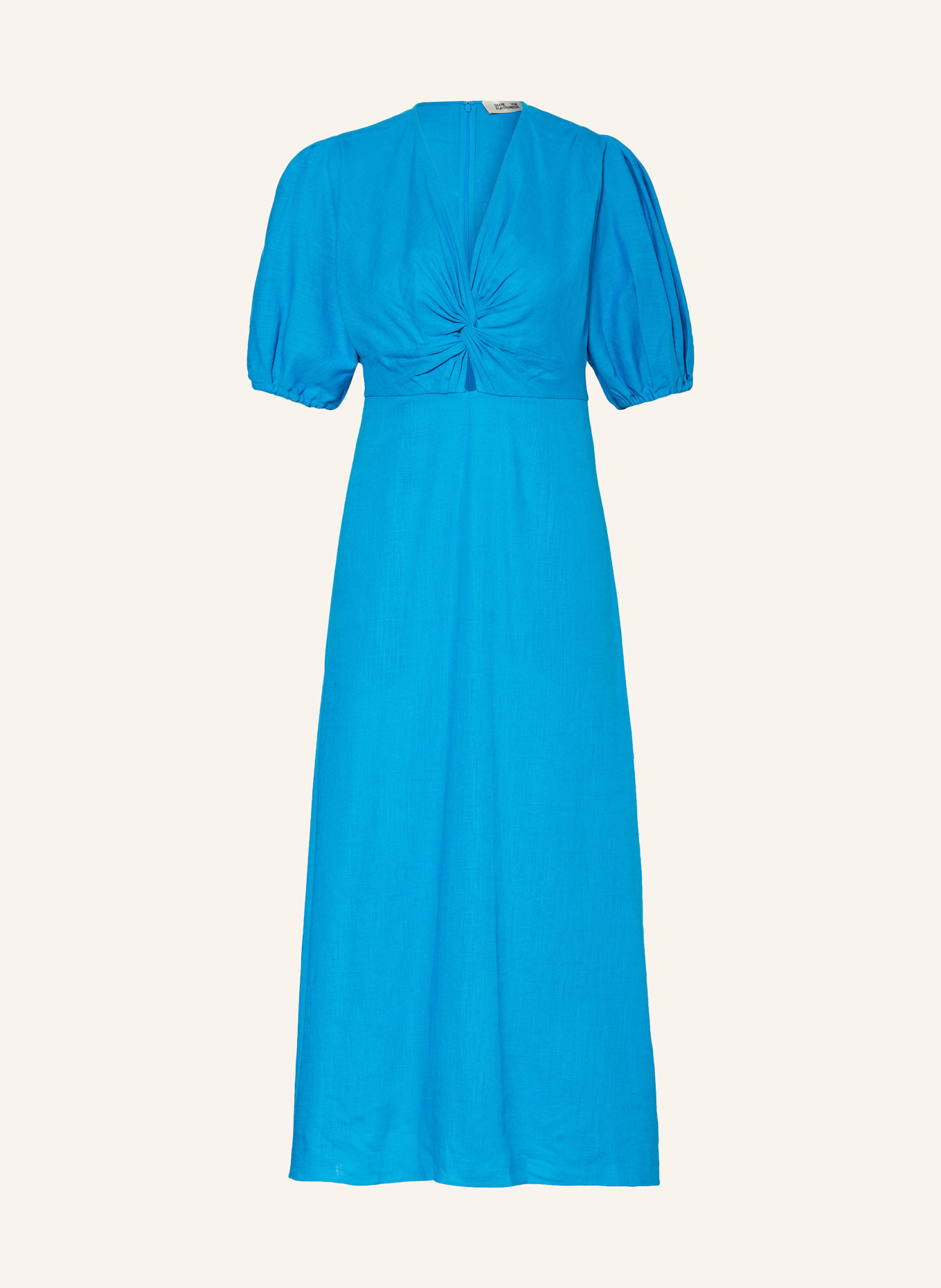 DIANE VON FURSTENBERG Dress MAJORIE with linen, Color: BLUE (Image 1)