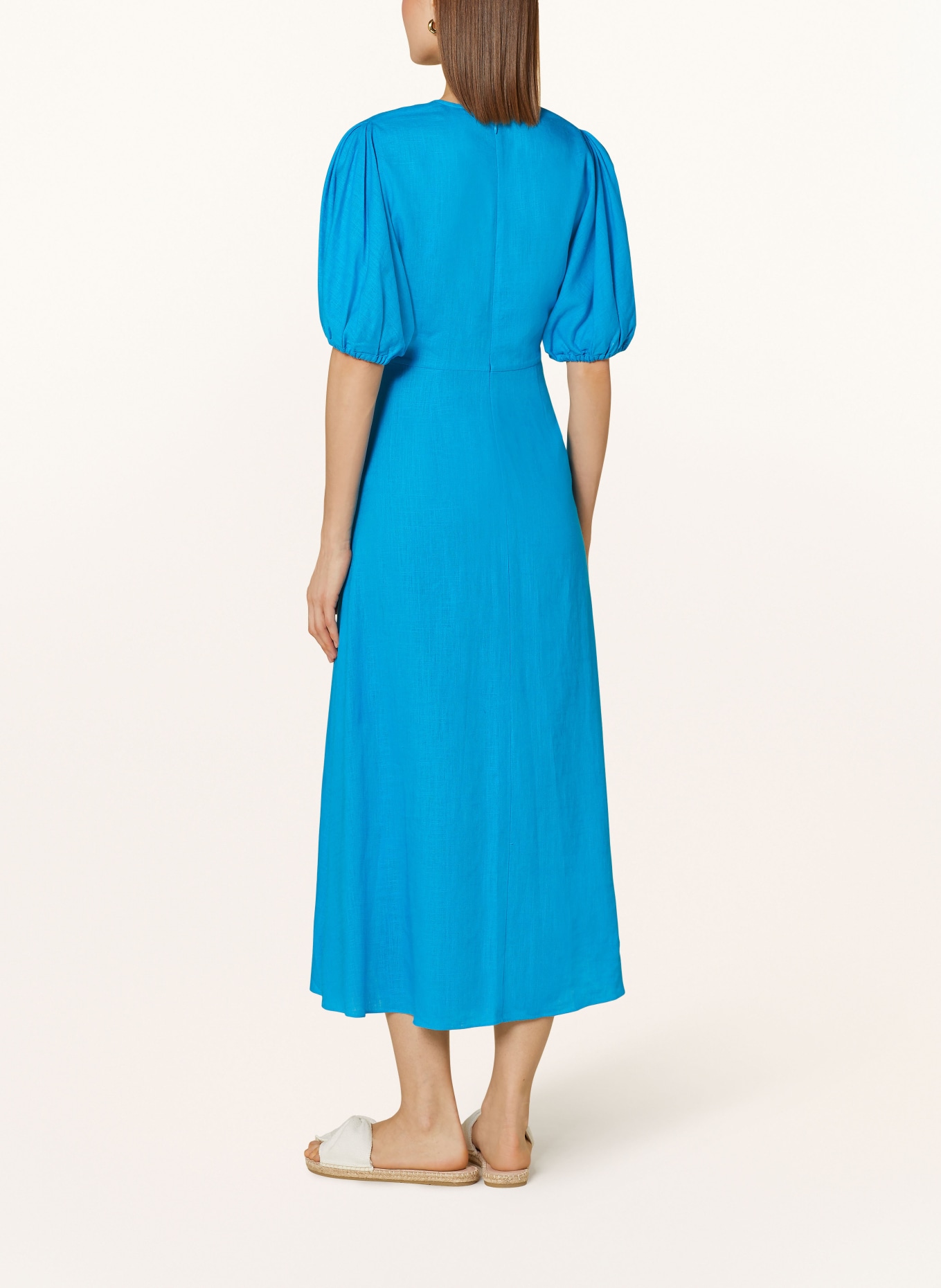 DIANE VON FURSTENBERG Dress MAJORIE with linen, Color: BLUE (Image 3)