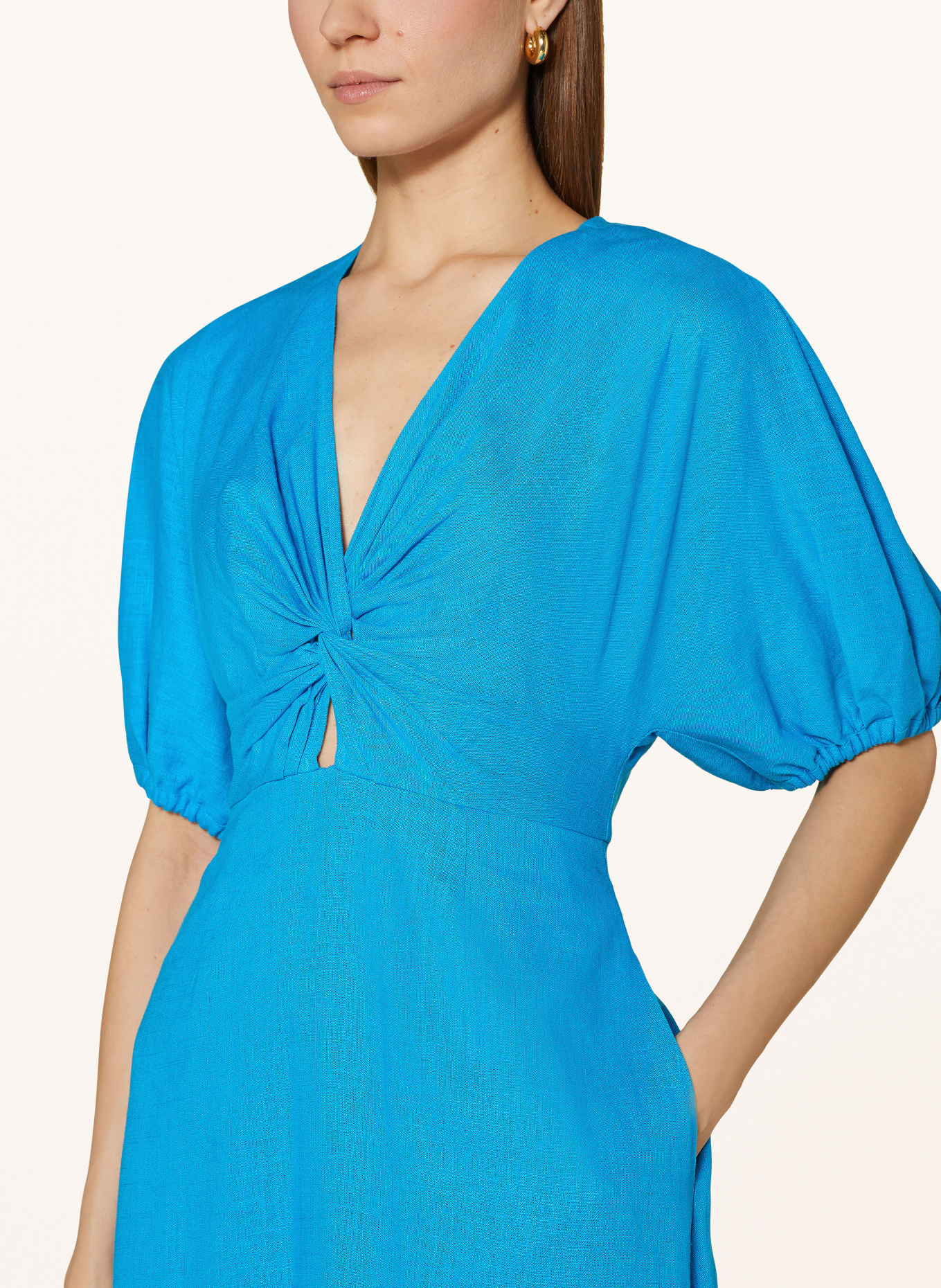 DIANE VON FURSTENBERG Dress MAJORIE with linen, Color: BLUE (Image 4)