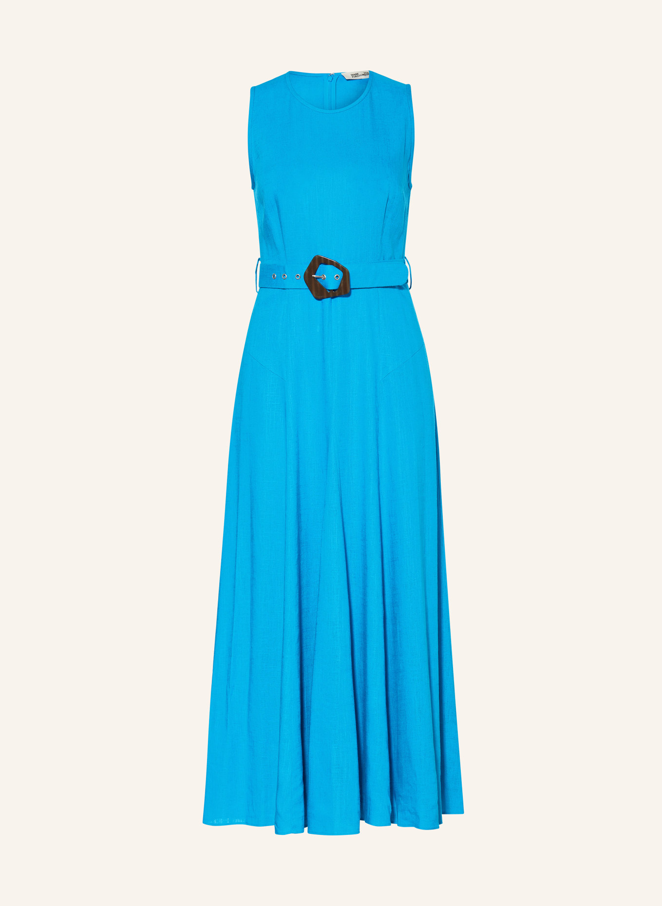 DIANE VON FURSTENBERG Dress ELLIOT with linen, Color: BLUE (Image 1)