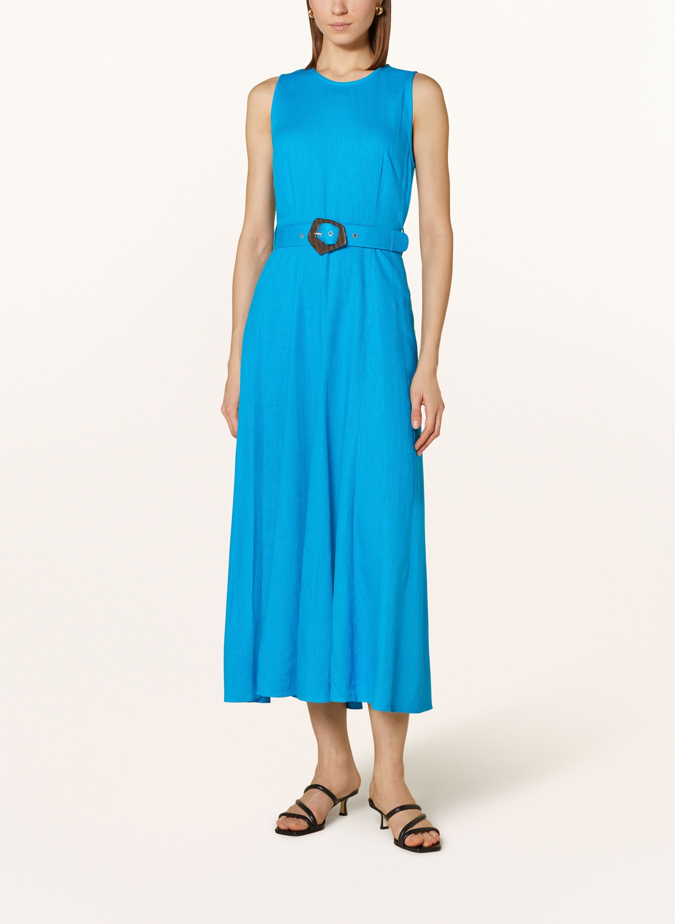 DIANE VON FURSTENBERG Dress ELLIOT with linen, Color: BLUE (Image 2)