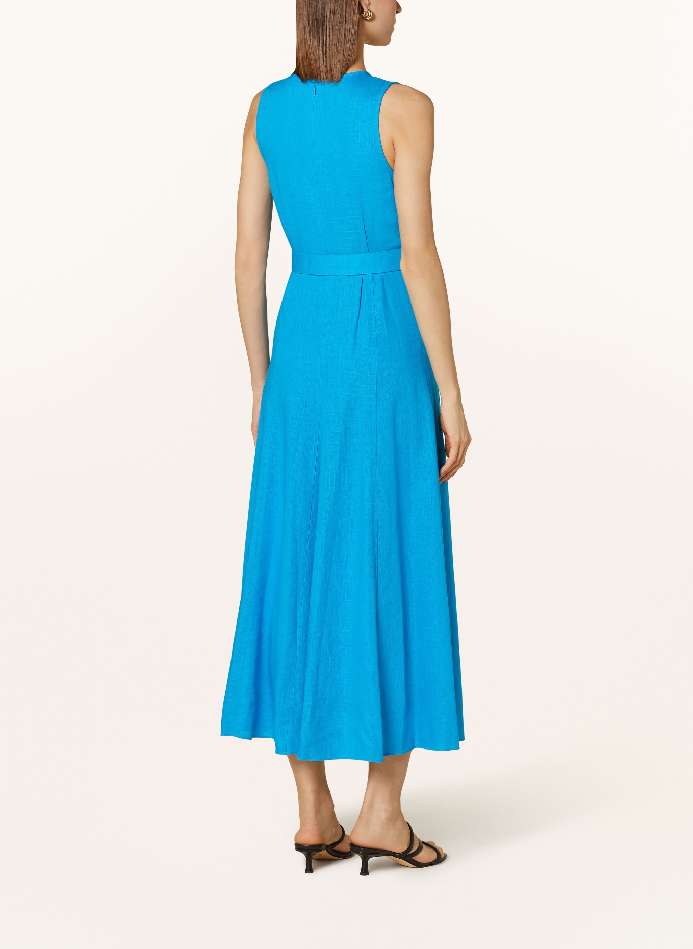 DIANE VON FURSTENBERG Dress ELLIOT with linen, Color: BLUE (Image 3)