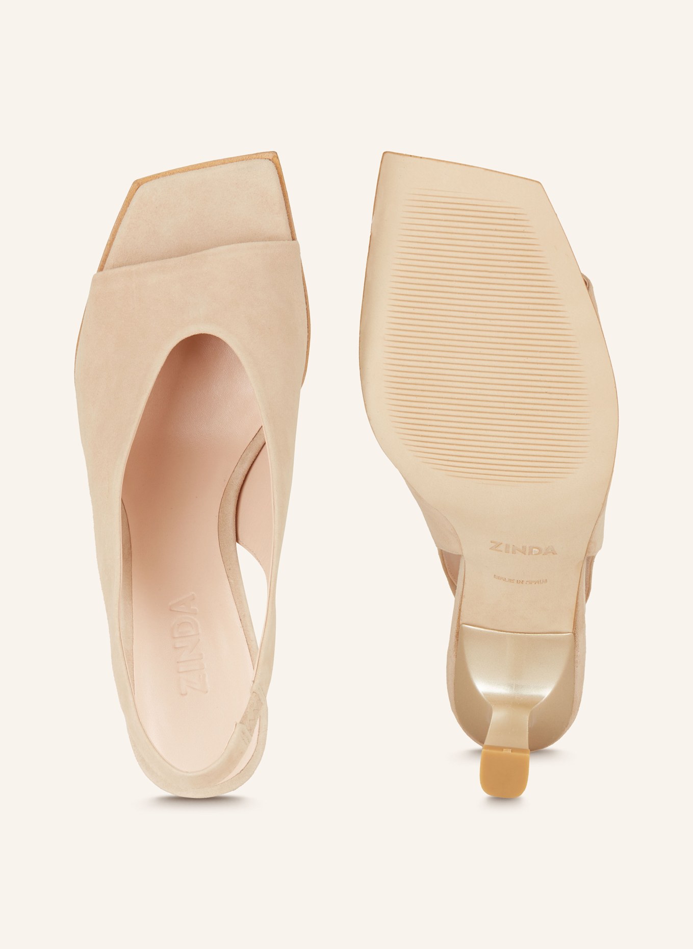 ZINDA Peep-toe shoes SALOME, Color: BEIGE (Image 5)