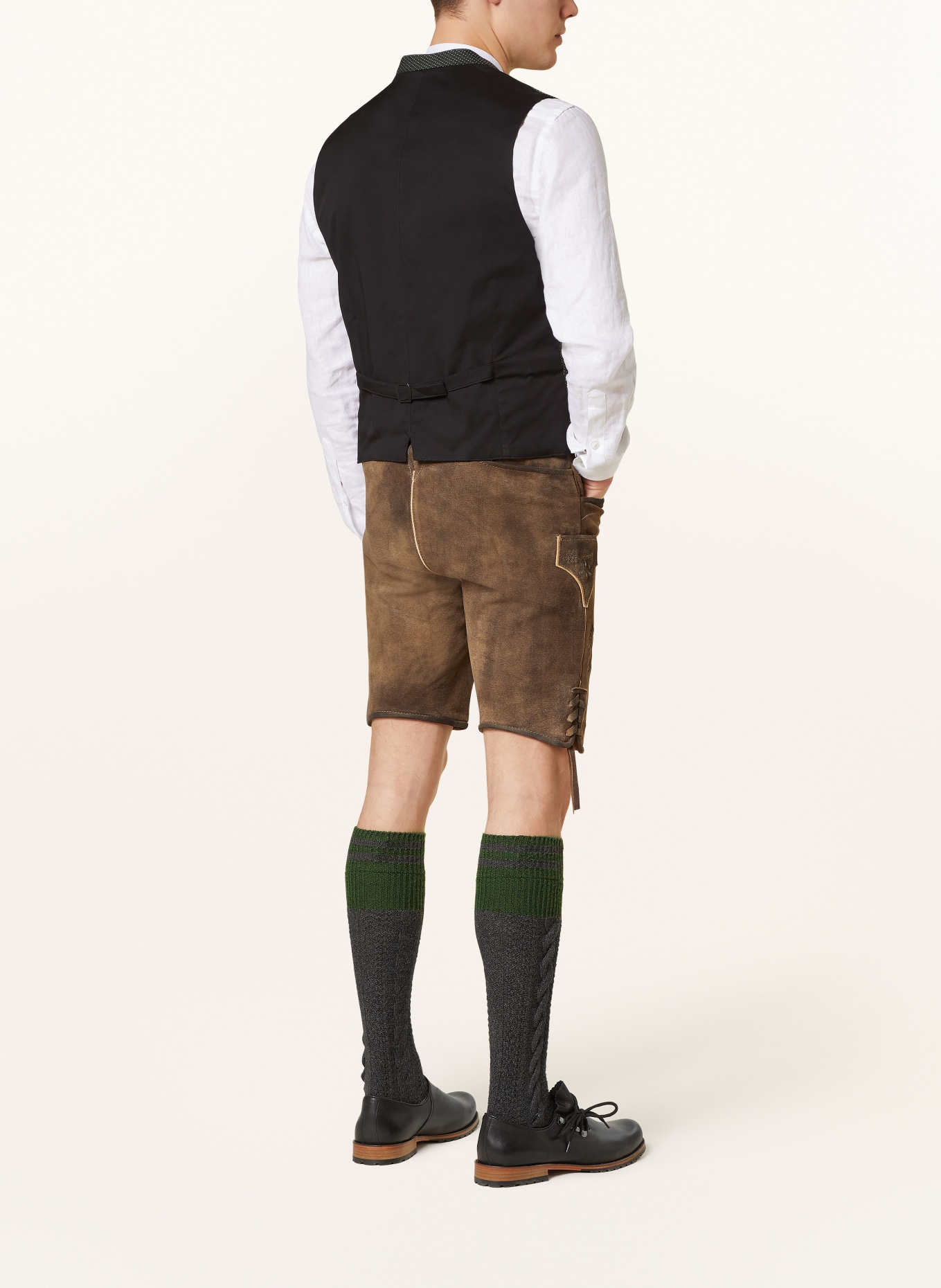 Spieth & Wensky Spodnie skórzane w stylu ludowym SCHWARZHORN WAGUN, Kolor: BRĄZOWY (Obrazek 3)