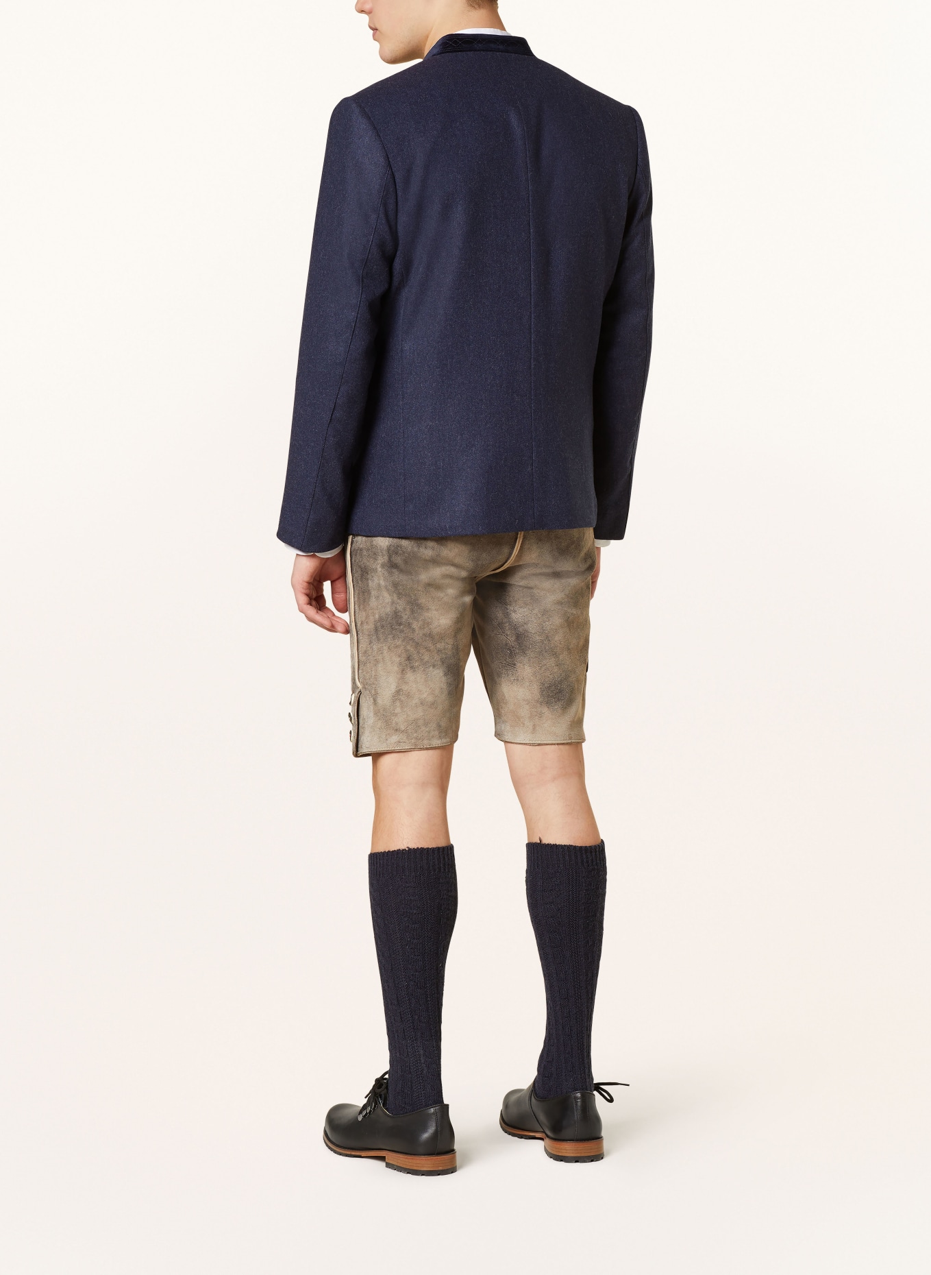 Spieth & Wensky Spodnie skórzane w stylu ludowym ALEX, Kolor: CIEMNOBRĄZOWY (Obrazek 3)