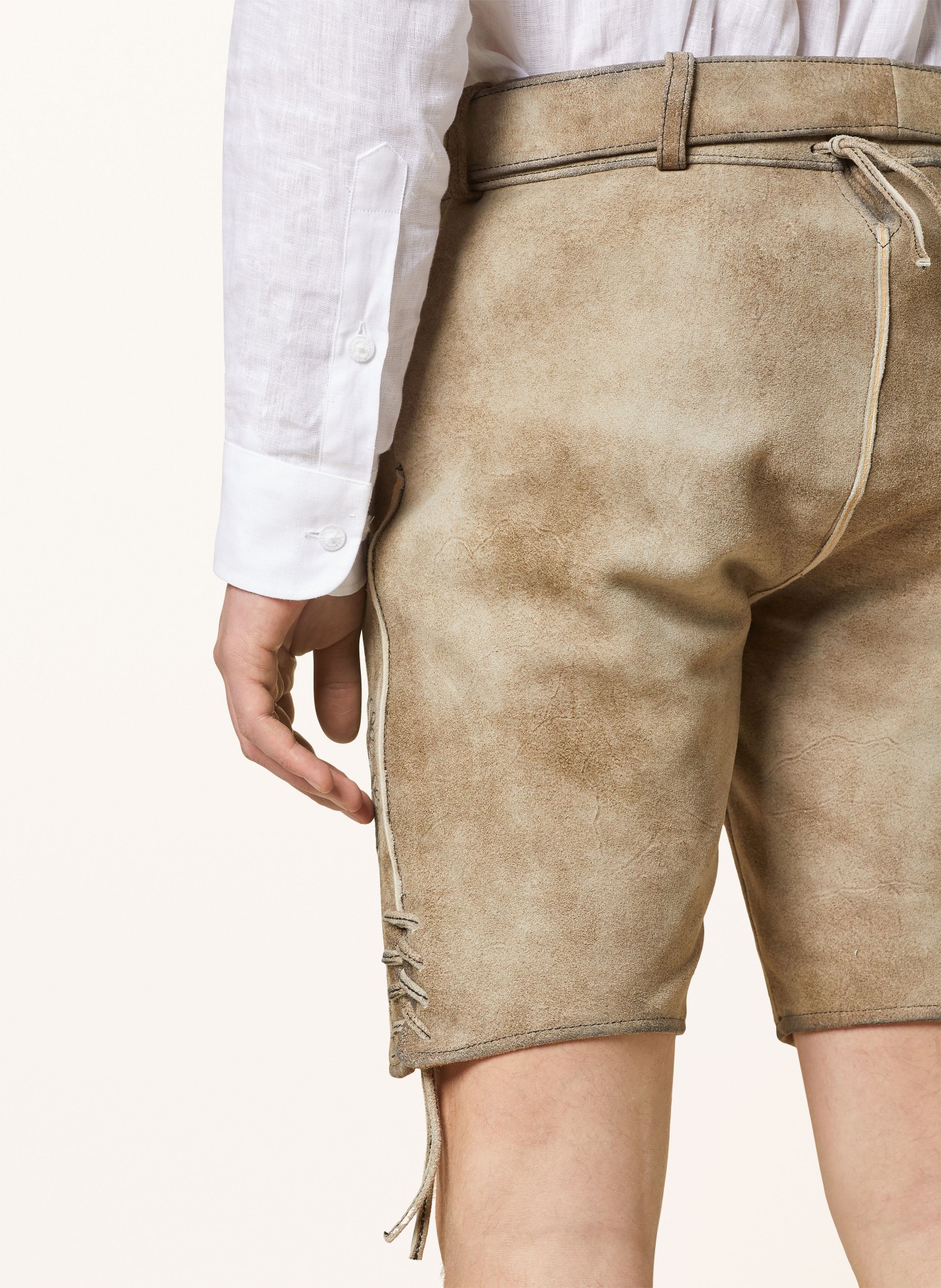 Spieth & Wensky Spodnie skórzane w stylu ludowym DREIKANT, Kolor: BRĄZOWY (Obrazek 6)