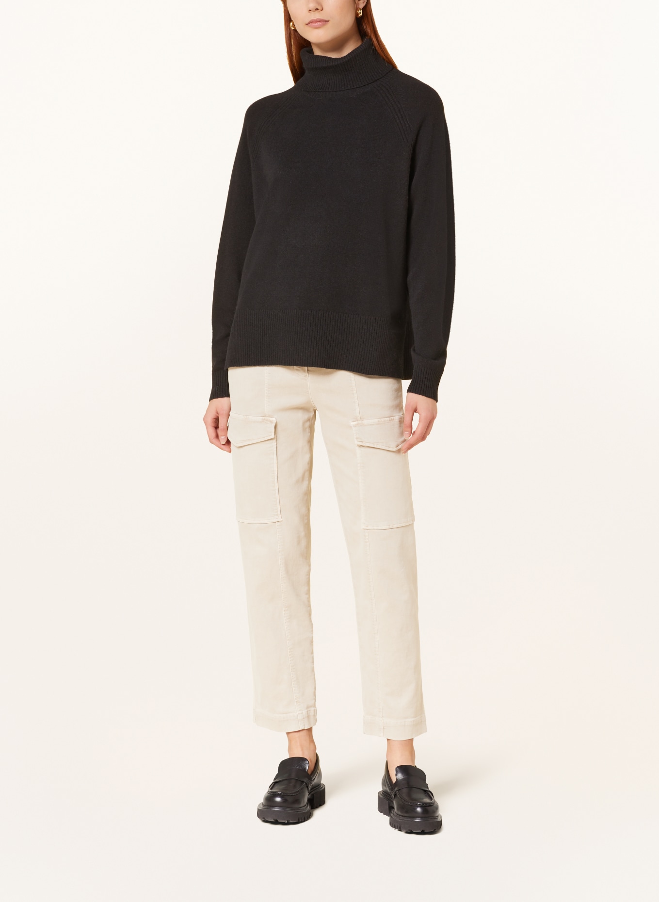 WHISTLES Turtleneck sweater in cashmere, Color: BLACK (Image 2)