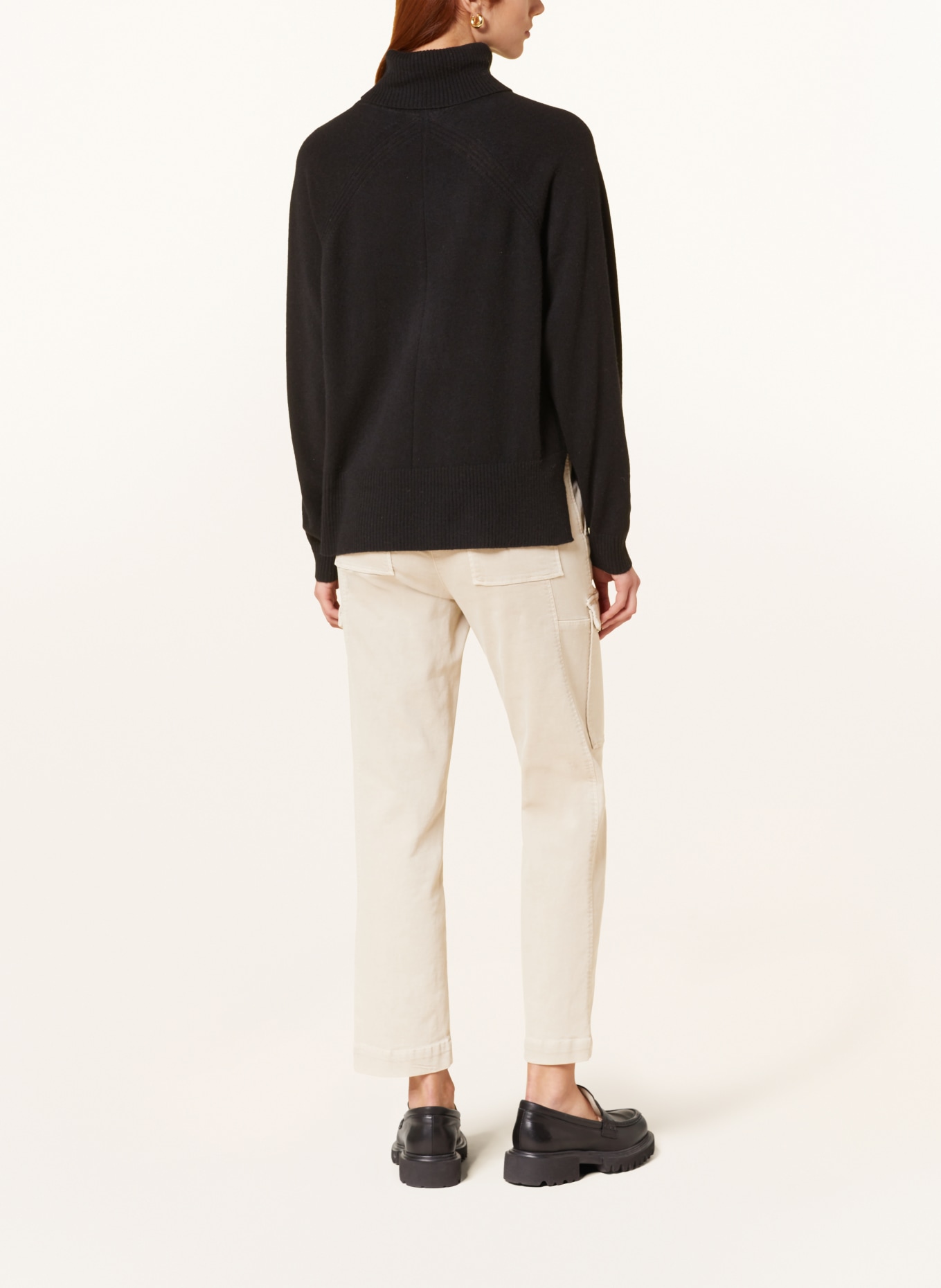WHISTLES Turtleneck sweater in cashmere, Color: BLACK (Image 3)