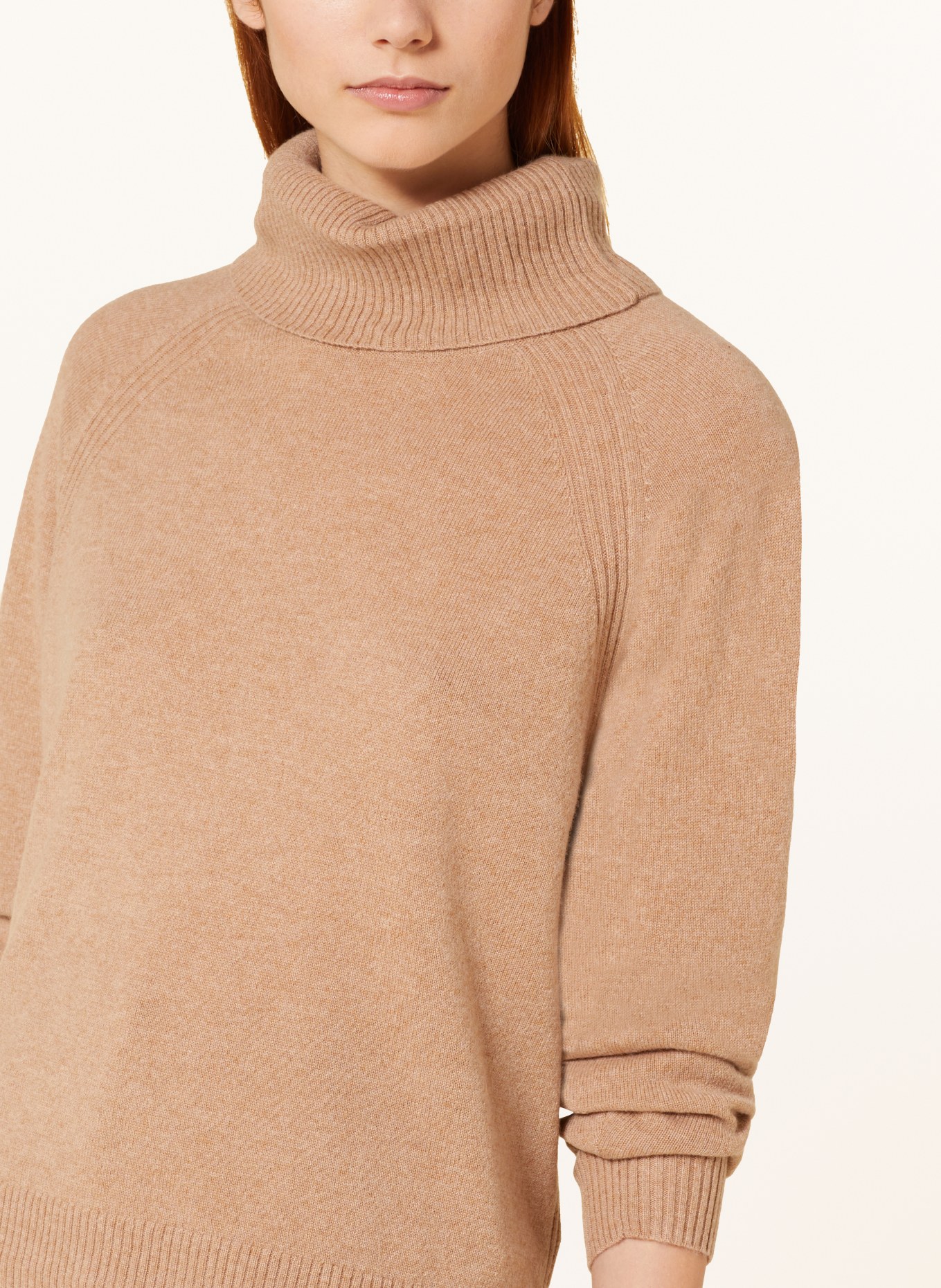 WHISTLES Turtleneck sweater in cashmere, Color: CAMEL (Image 4)