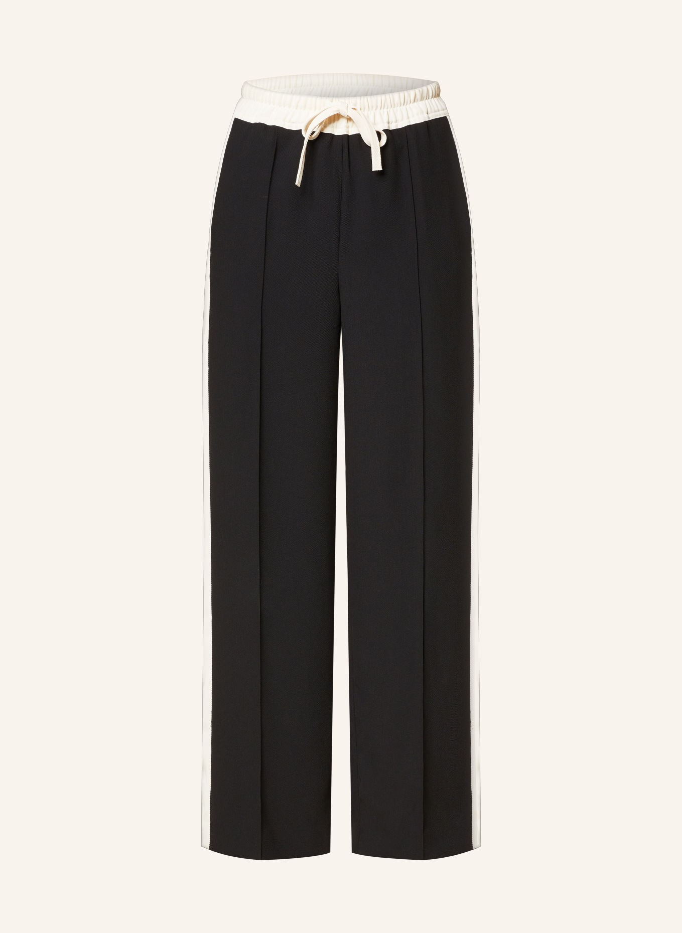 REISS Wide leg trousers MAY, Color: BLACK/ ECRU (Image 1)