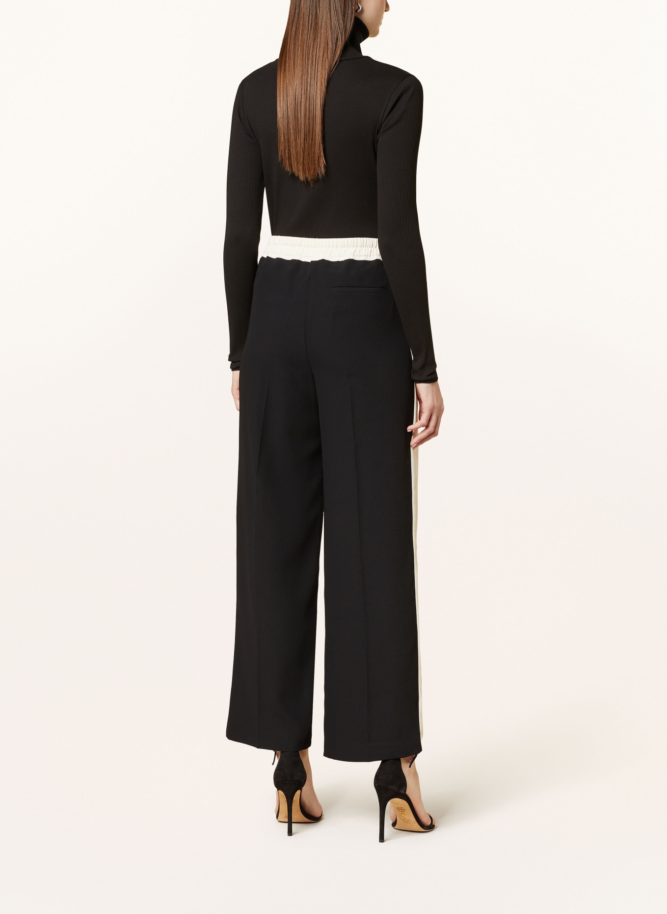 REISS Wide leg trousers MAY, Color: BLACK/ ECRU (Image 3)