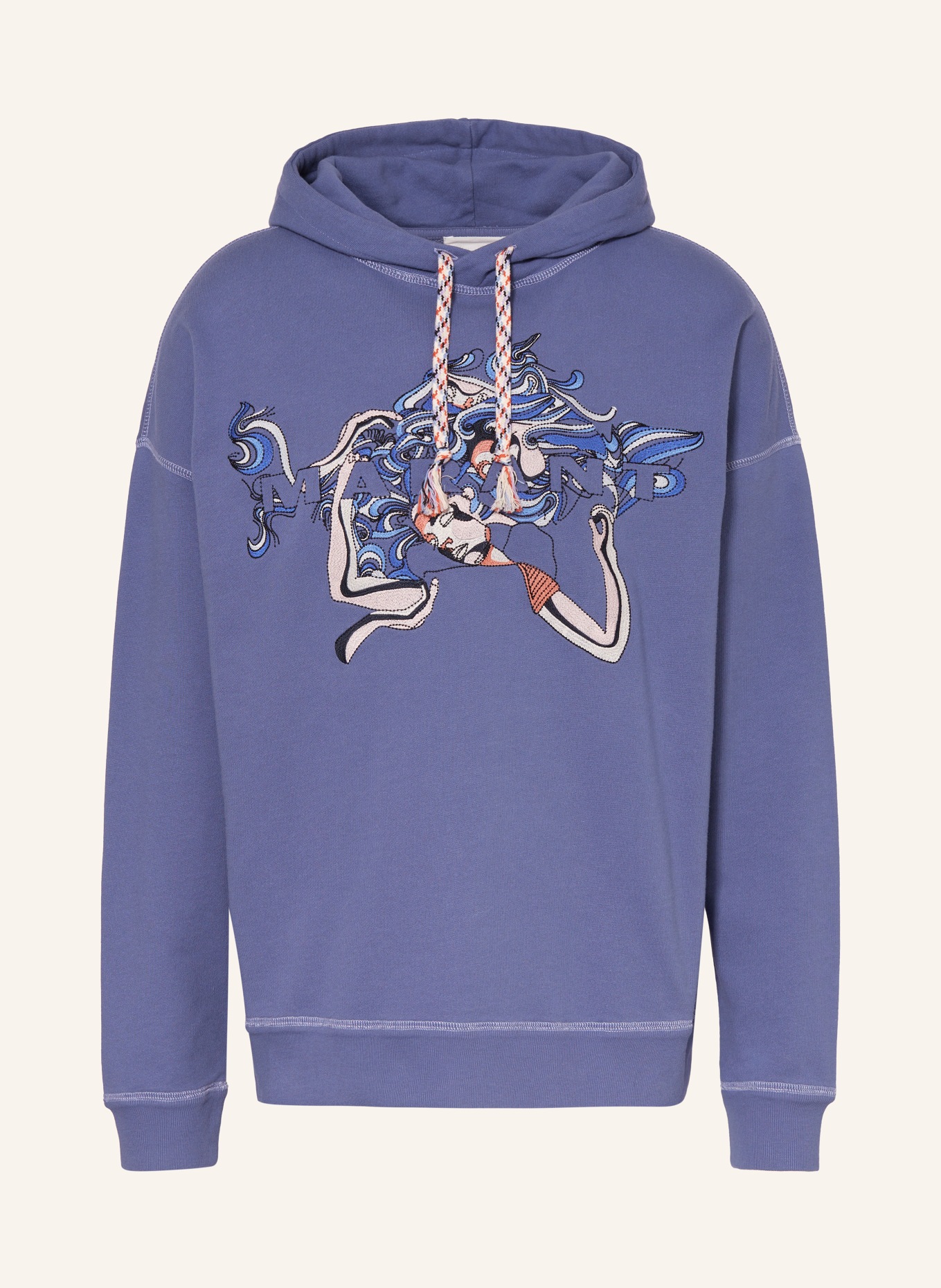 ISABEL MARANT Hoodie MILANZ with embroidery, Color: BLUE (Image 1)