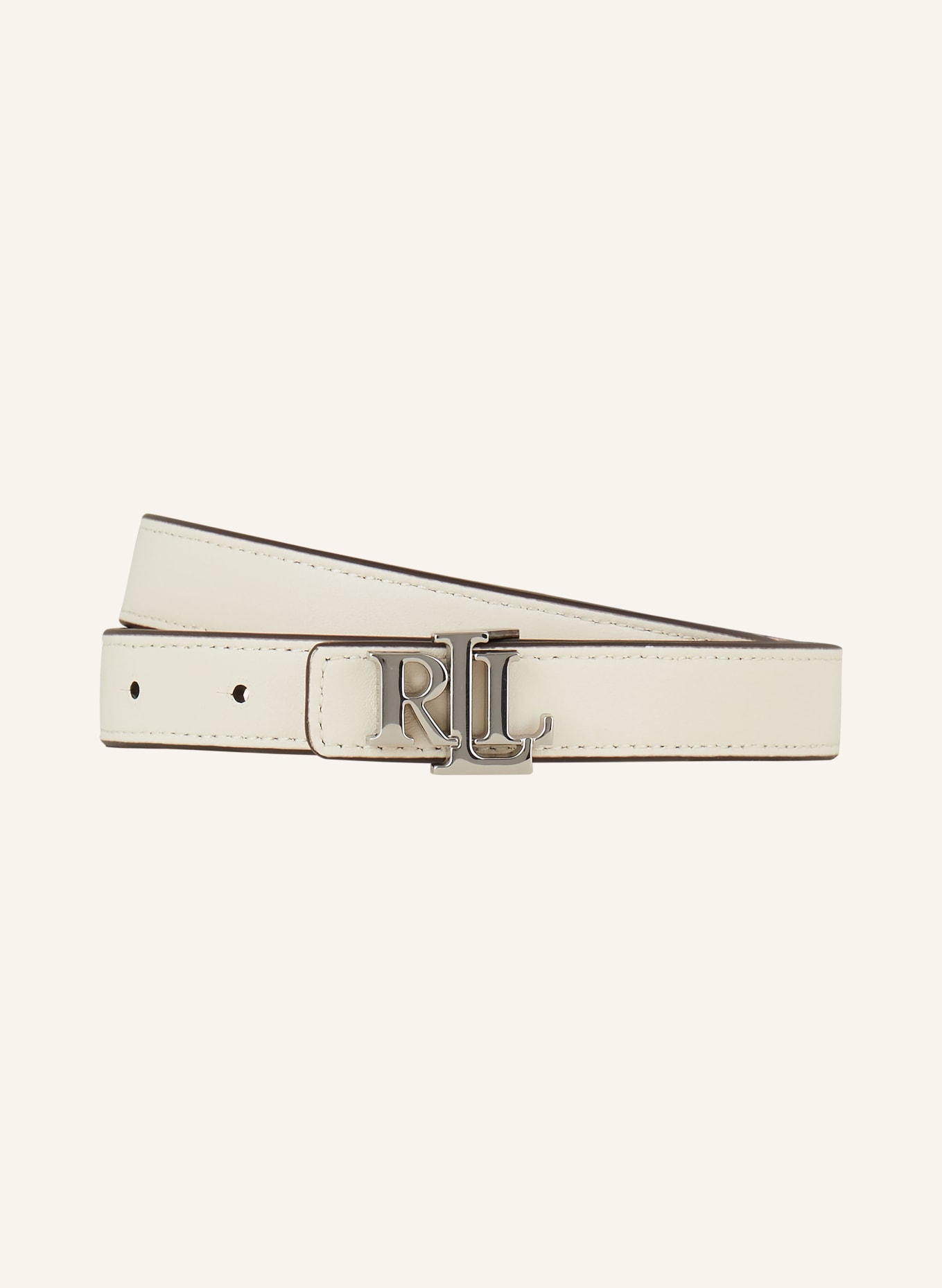 LAUREN RALPH LAUREN Reversible leather belt, Color: LIGHT PINK/ WHITE (Image 2)