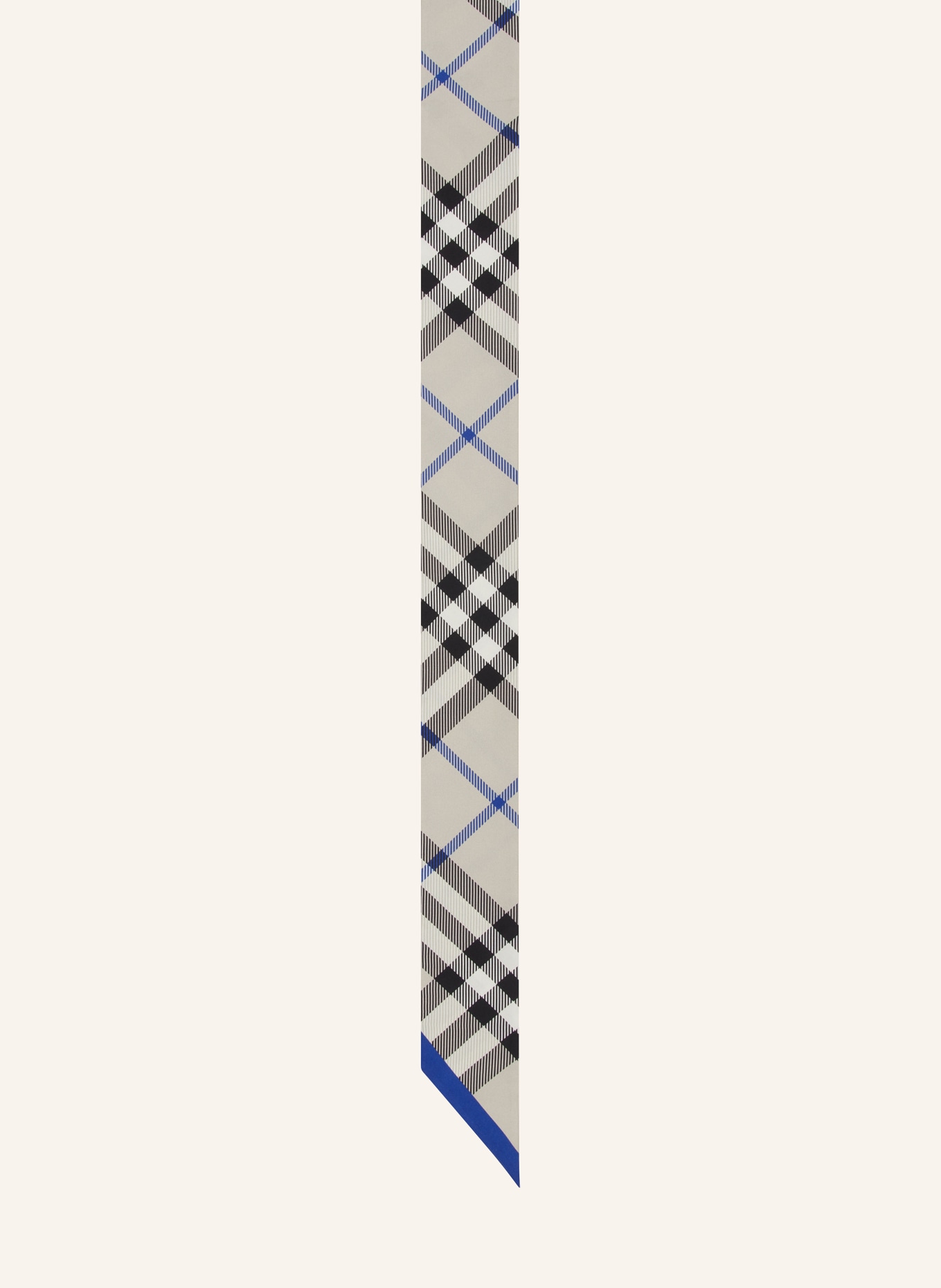 BURBERRY Silk scarf, Color: LIGHT GRAY/ BLACK/ DARK BLUE (Image 1)