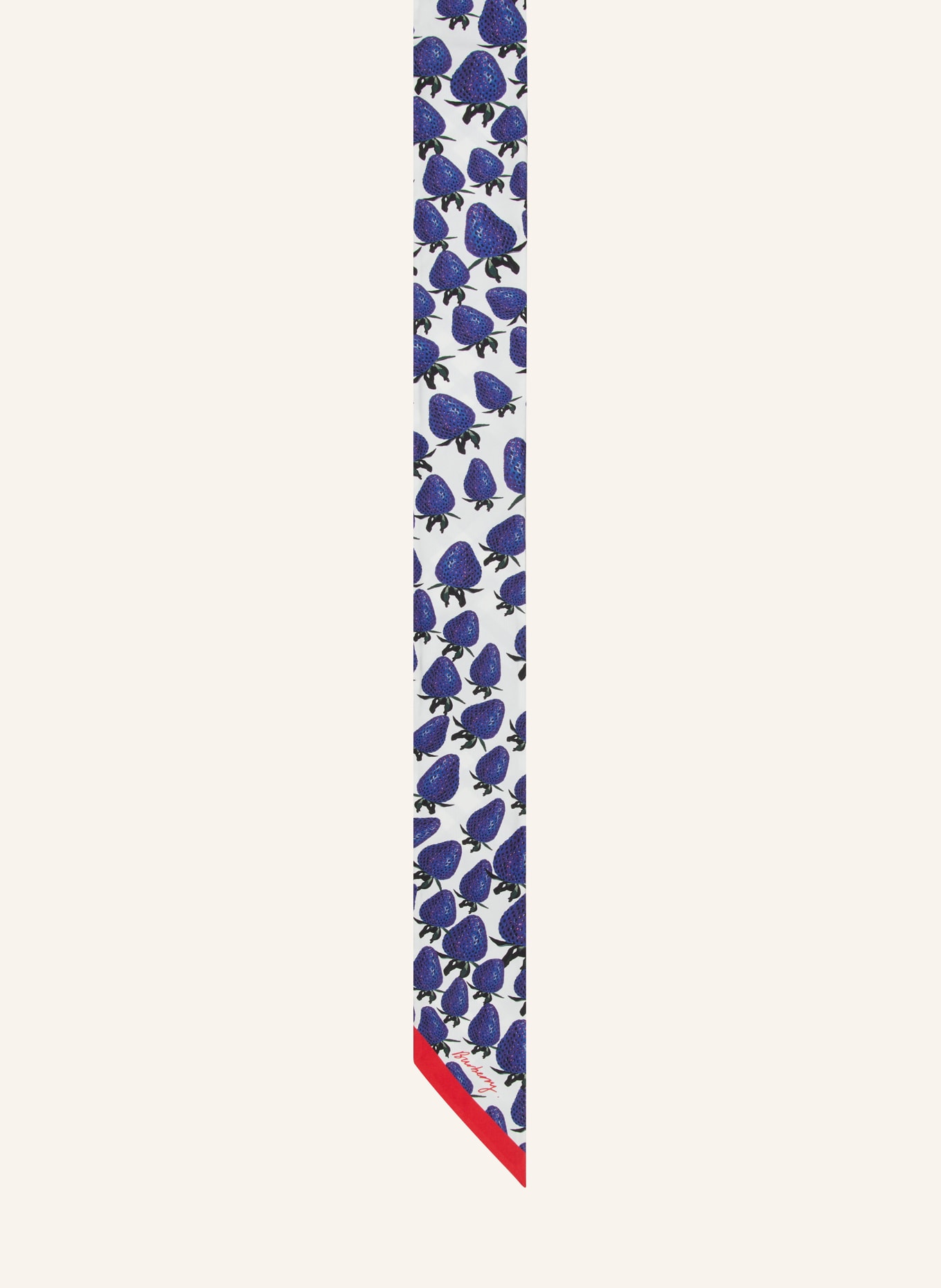 BURBERRY Silk scarf, Color: WHITE/ BLUE/ DARK GREEN (Image 1)