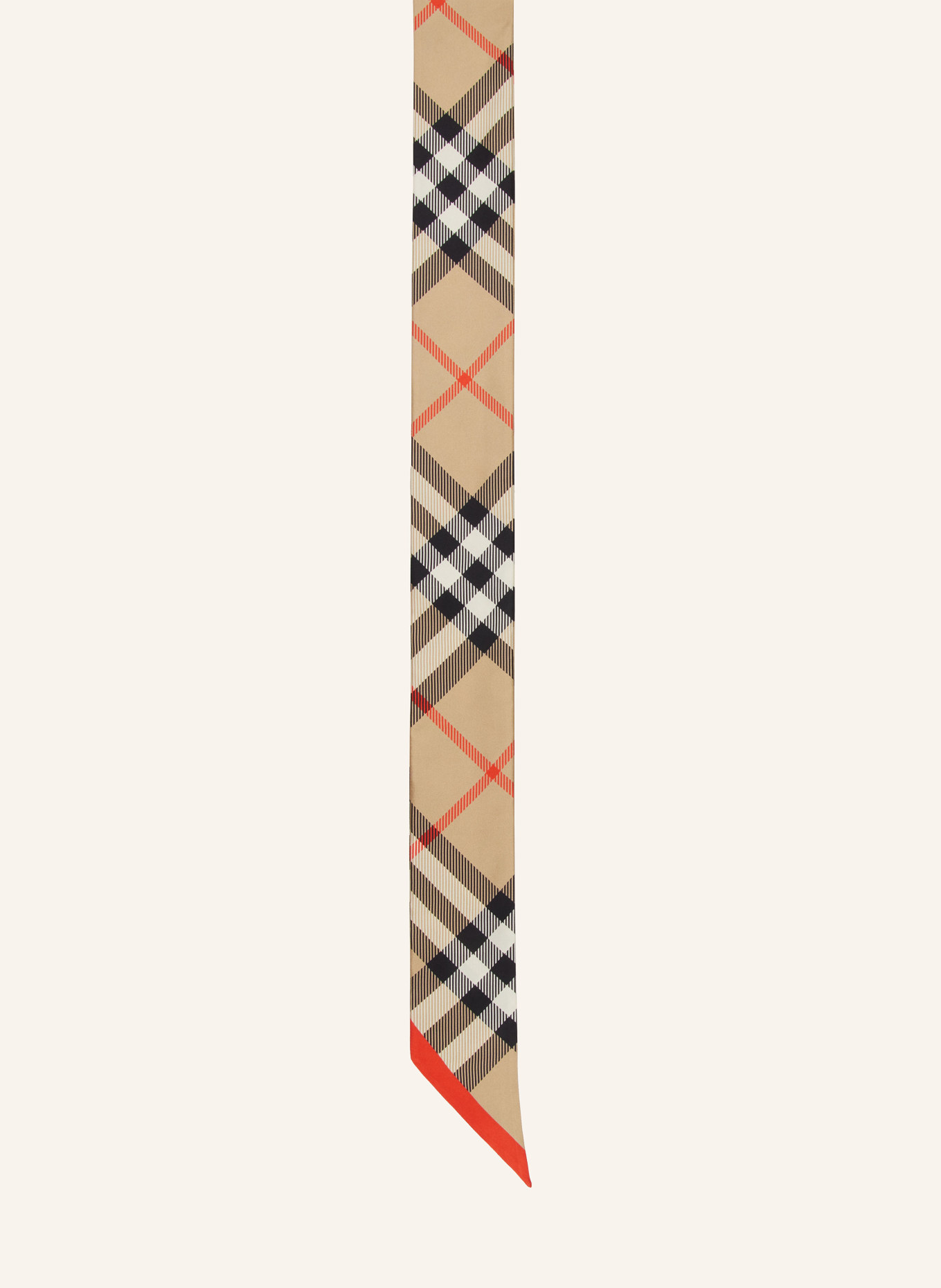 BURBERRY Hedvábný šátek, Barva: SVĚTLE HNĚDÁ/ ČERNÁ/ ČERVENÁ (Obrázek 1)