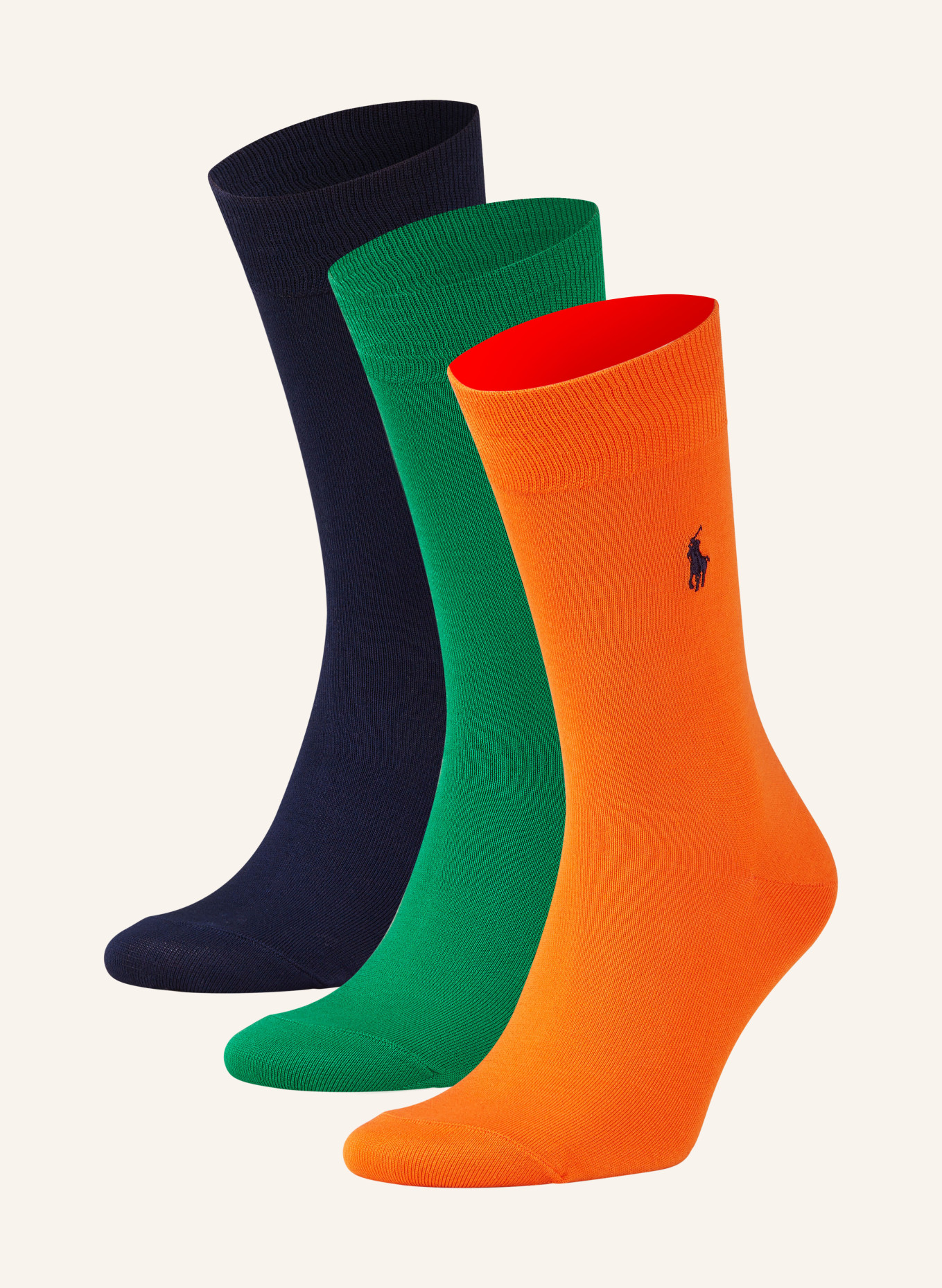 POLO RALPH LAUREN Ponožky, sada 3 párů, Barva: 001 3PK ORANGE/GREEN/NAVY (Obrázek 1)