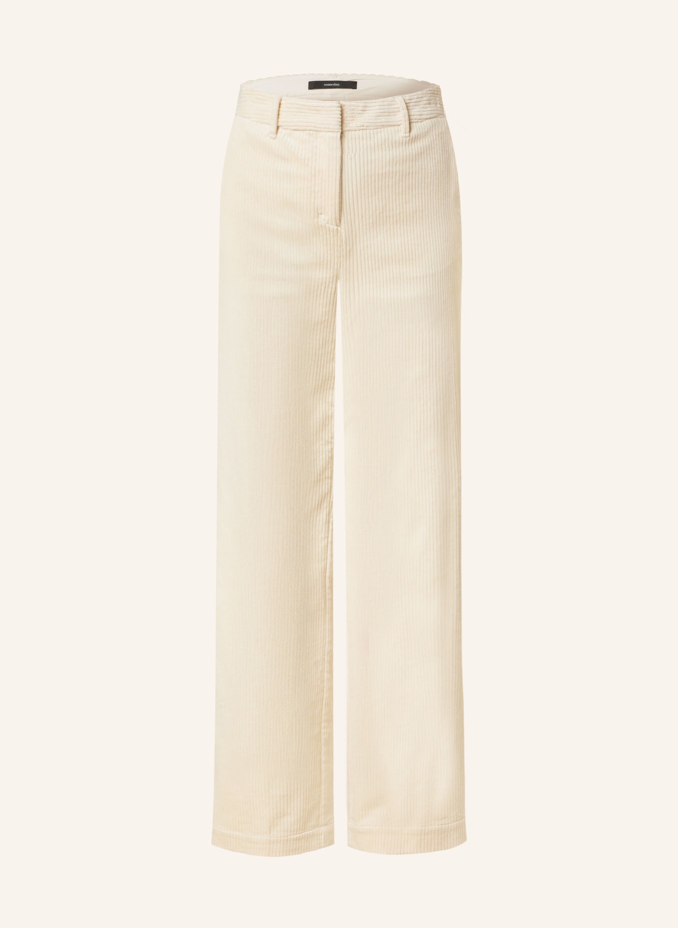 someday Spodnie sztruksowe CORLUNA, Kolor: ECRU (Obrazek 1)
