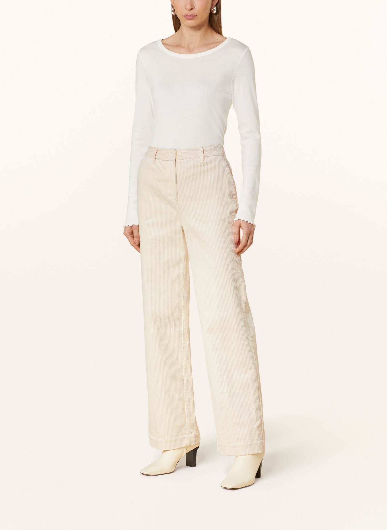 someday Corduroy trousers CORLUNA, Color: ECRU (Image 2)
