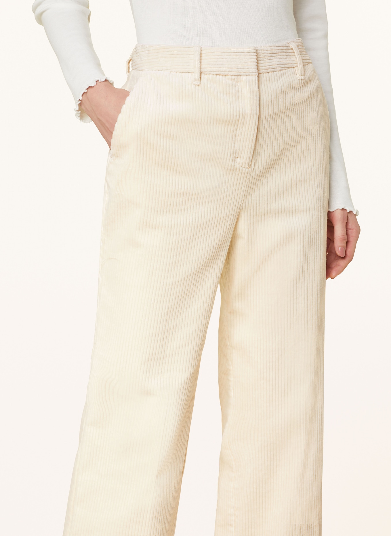 someday Corduroy trousers CORLUNA, Color: ECRU (Image 5)