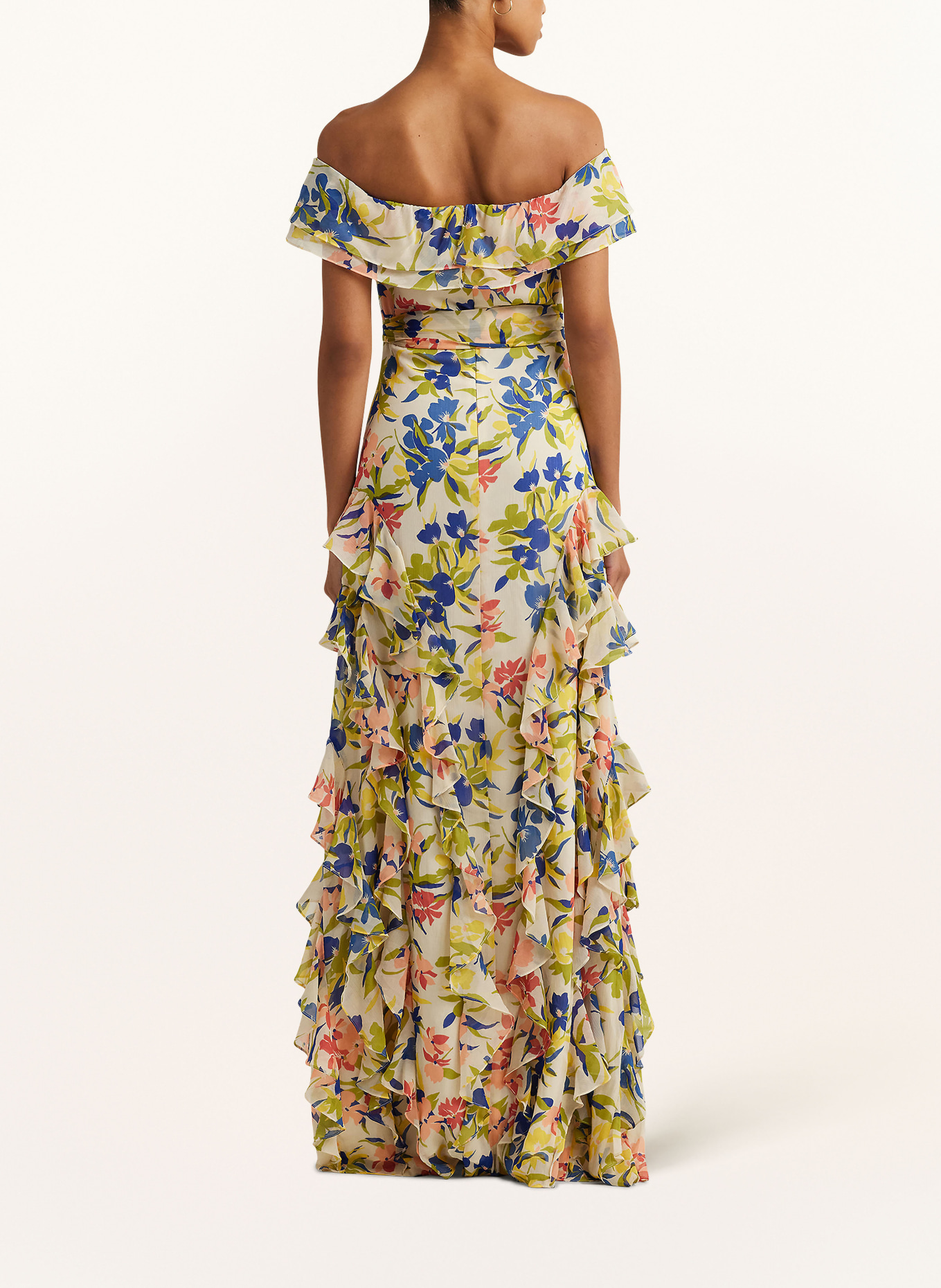 LAUREN RALPH LAUREN Kleid PRANMILLE, Farbe: ECRU/ ROT/ HELLGRÜN (Bild 3)