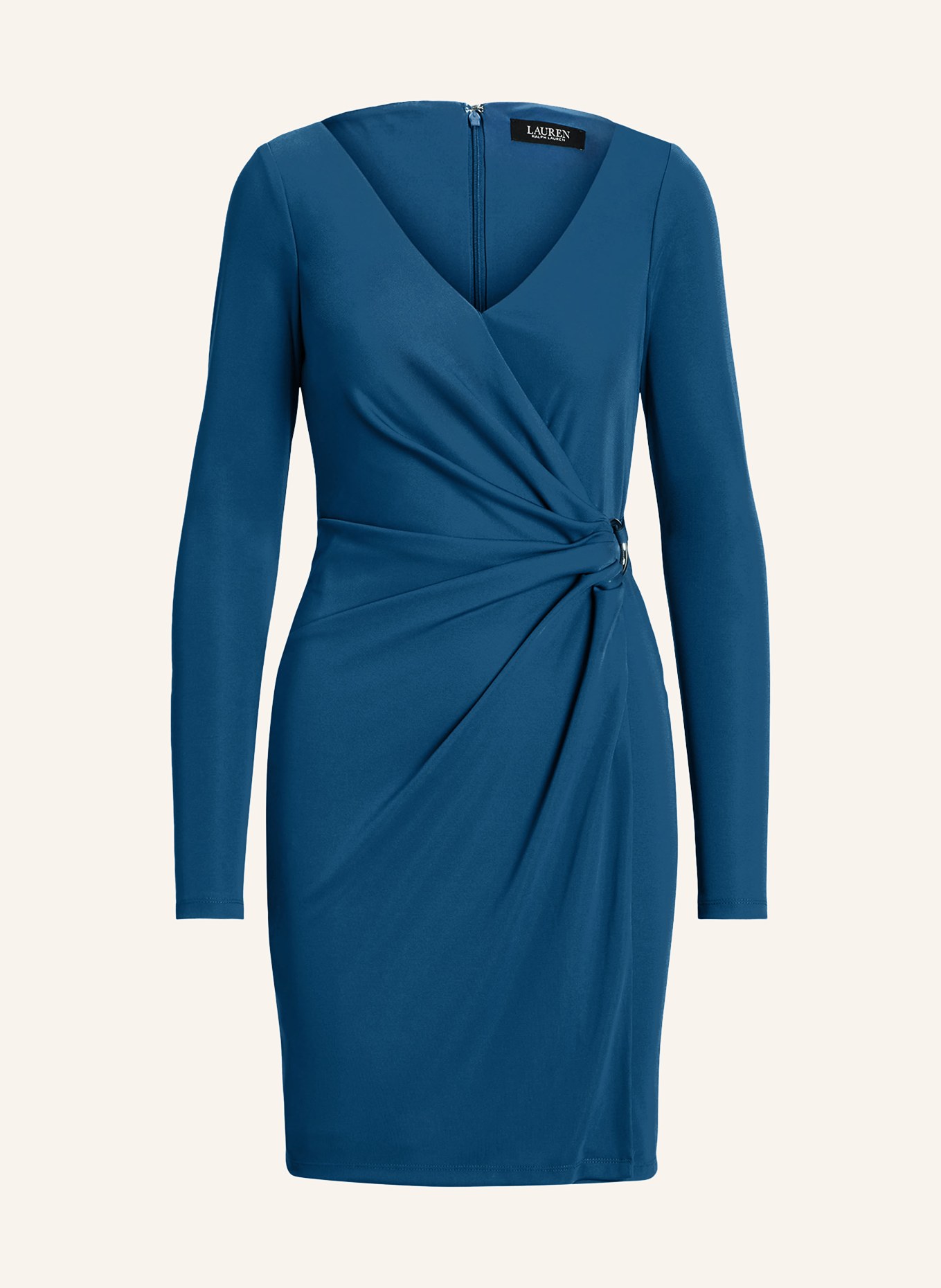 LAUREN RALPH LAUREN Jerseykleid BREYHIRTA in Wickeloptik, Farbe: BLAU (Bild 1)