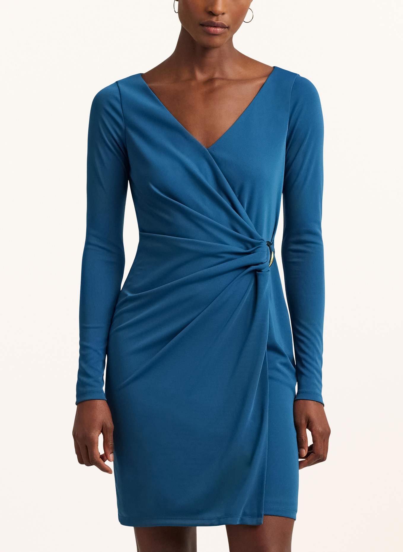 LAUREN RALPH LAUREN Jersey dress BREYHIRTA in wrap look, Color: BLUE (Image 4)