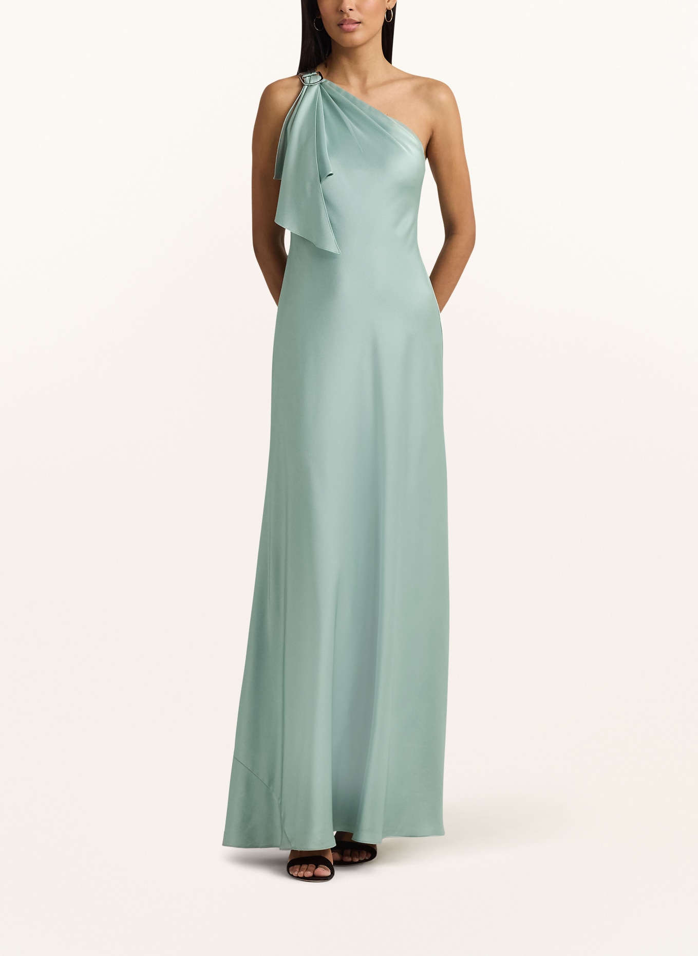 LAUREN RALPH LAUREN One-Shoulder-Kleid ELZIRA aus Satin, Farbe: HELLGRÜN (Bild 2)