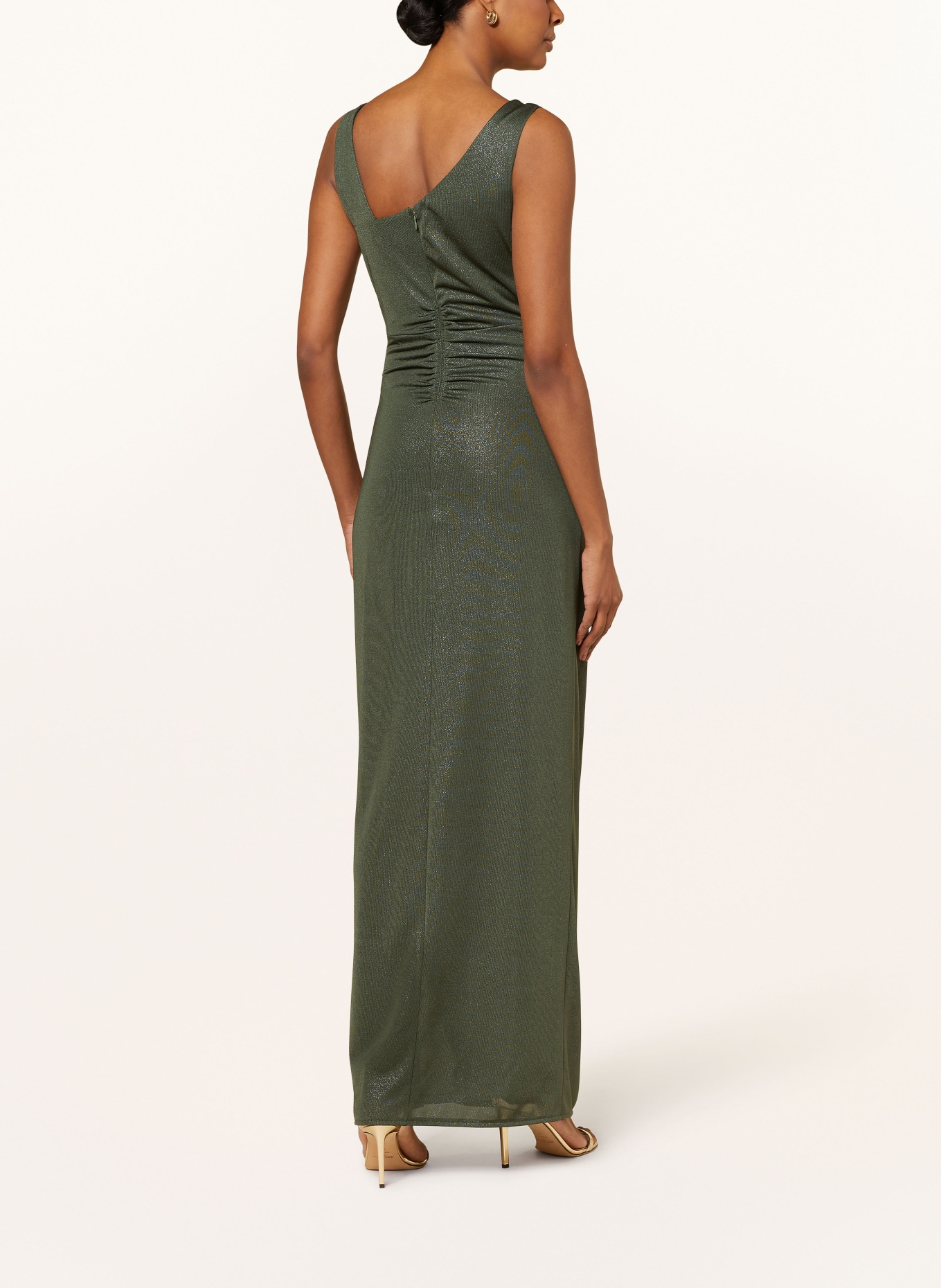 Vera Mont Evening dress with glitter thread, Color: DARK GREEN (Image 3)