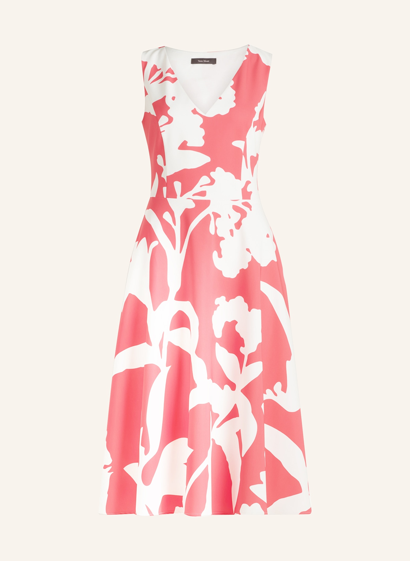Vera Mont Sukienka koktajlowa z wycięciem, Kolor: CZERWONY/ BIAŁY (Obrazek 1)
