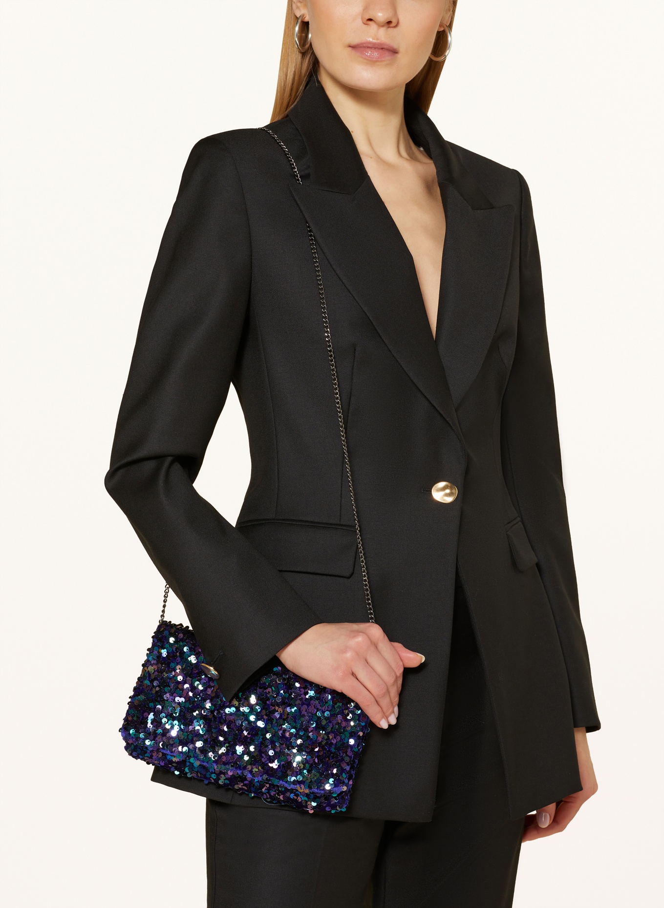Vera Mont Crossbody bag with sequins, Color: BLACK/ DARK PURPLE (Image 4)